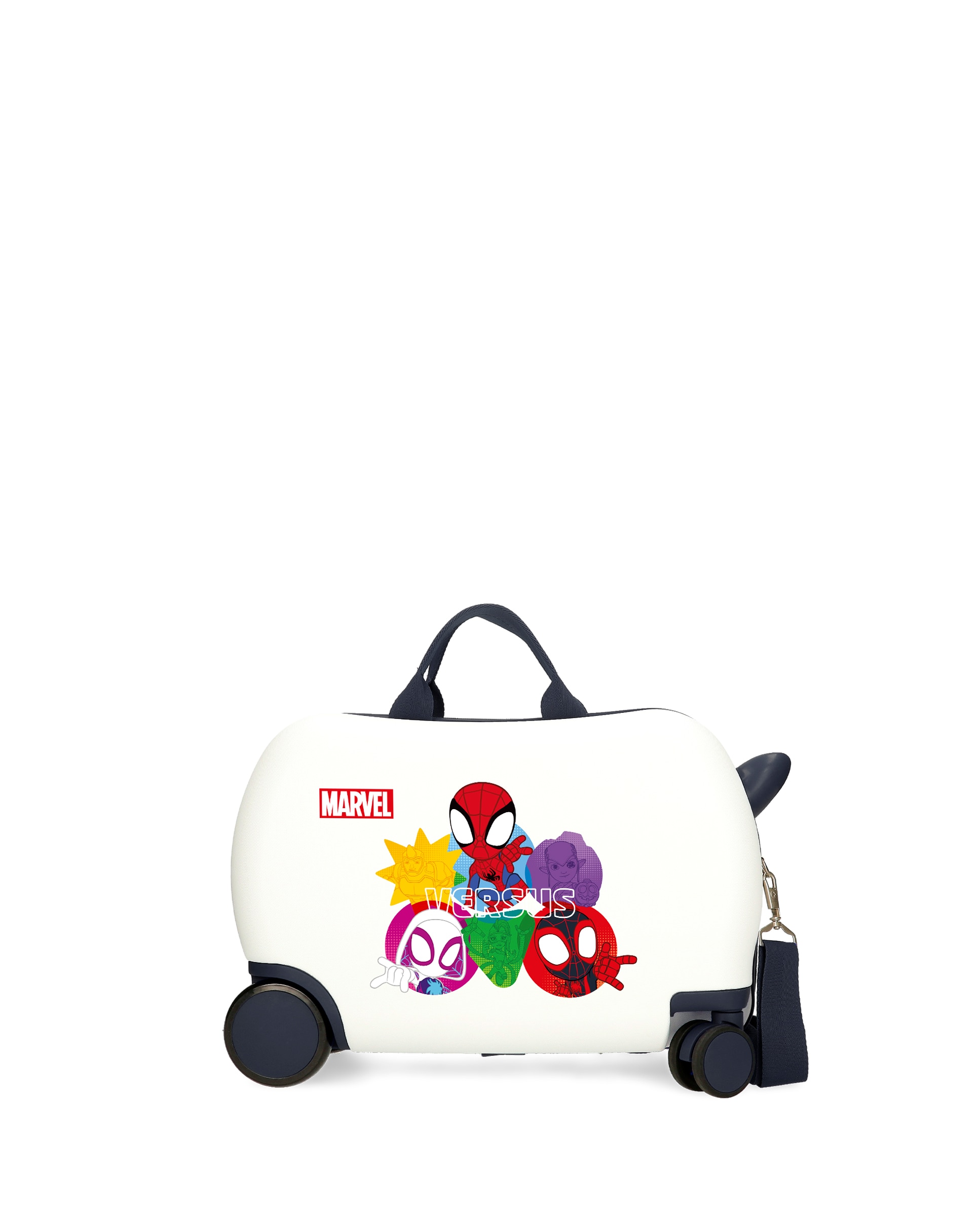 Maleta Infantil 2 Rodas Multidirecionais Spidey Versus com Capacidade de 24l em Branco Branco-1