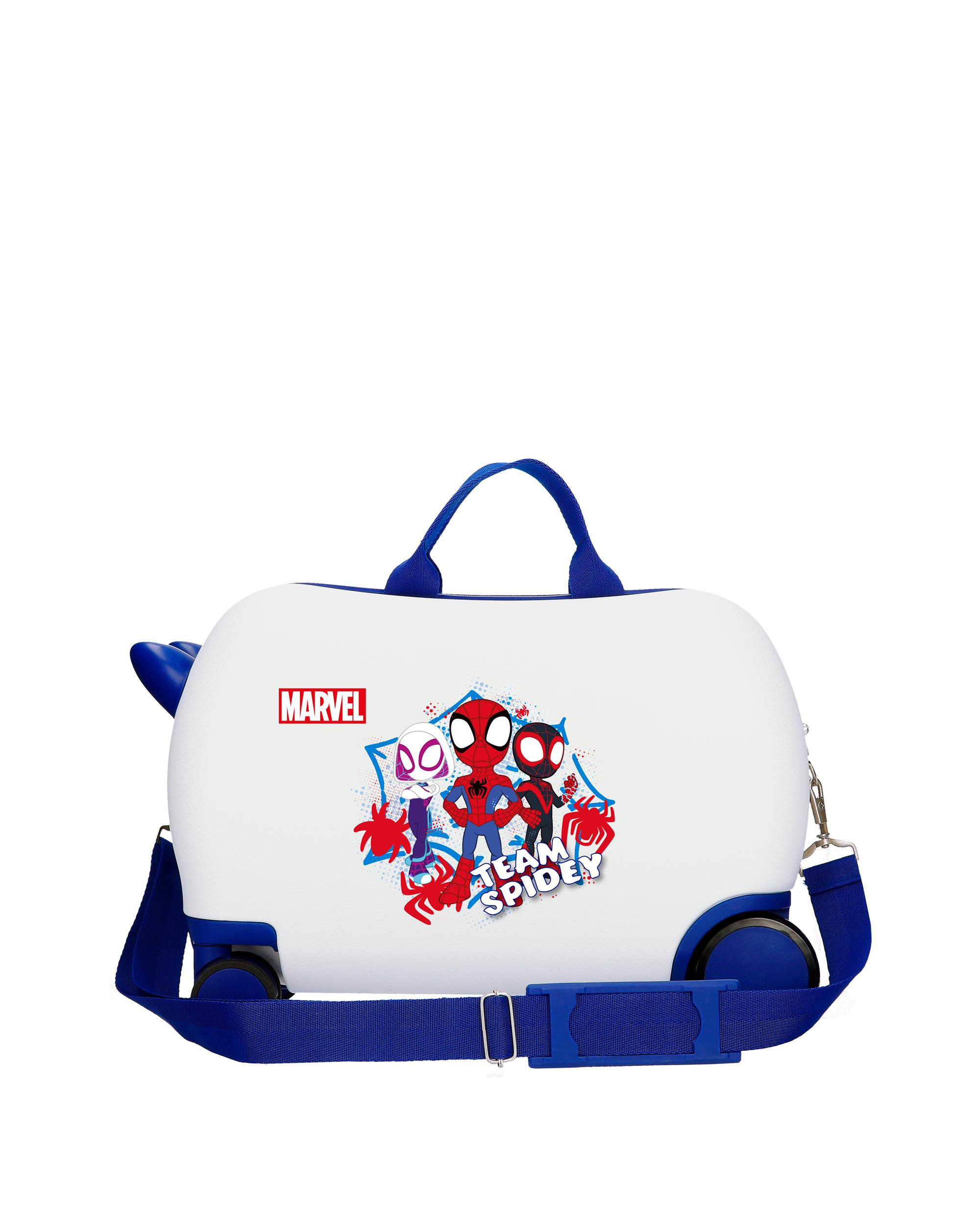 Mala Infantil 2 Rodas Multidirecionais Spidey Team com Capacidade de 24l Azul-3