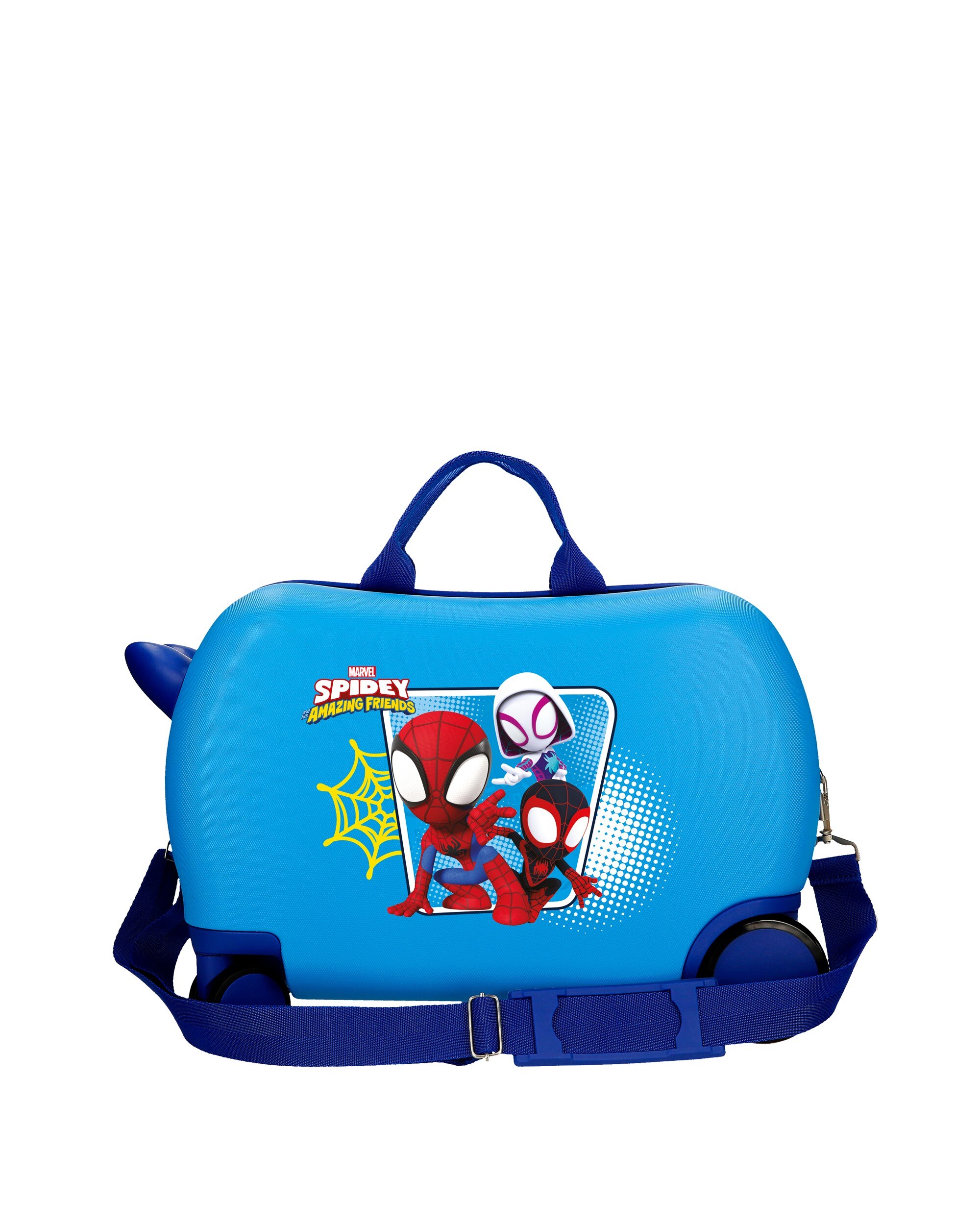Mala Infantil 2 Rodas Multidirecionais Spidey Team Up com Capacidade de 24l em Azul Azul-3