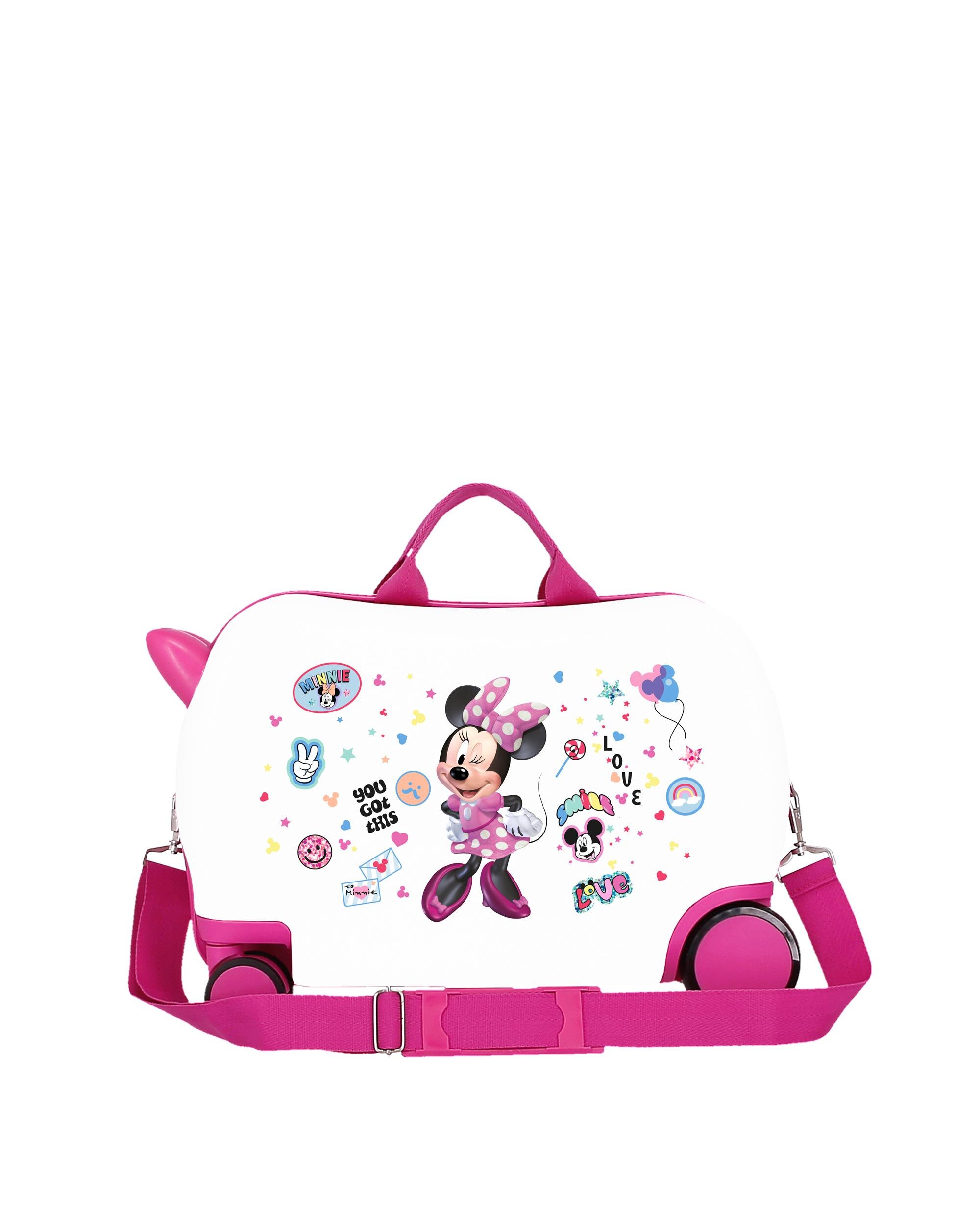 Mala Infantil 2 Rodas Multidirecionais Minnie Party Rígida com Capacidade de 24l Branco-3