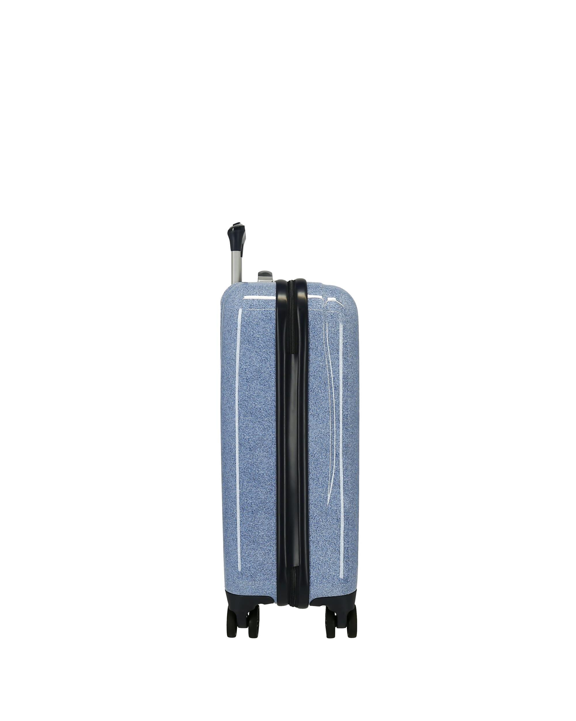 Mala de Cabine Noni Denim com Capacidade de 34l Azul denim-4