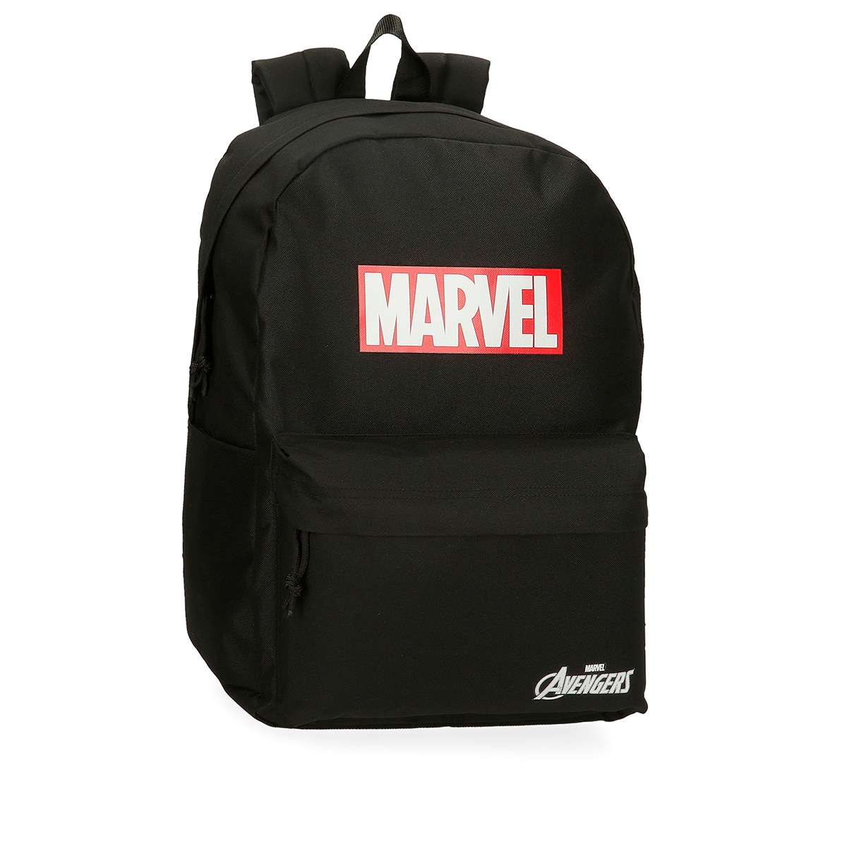 Mochila Escolar Red Logo com Bolsos Laterais em Preto Preto-1