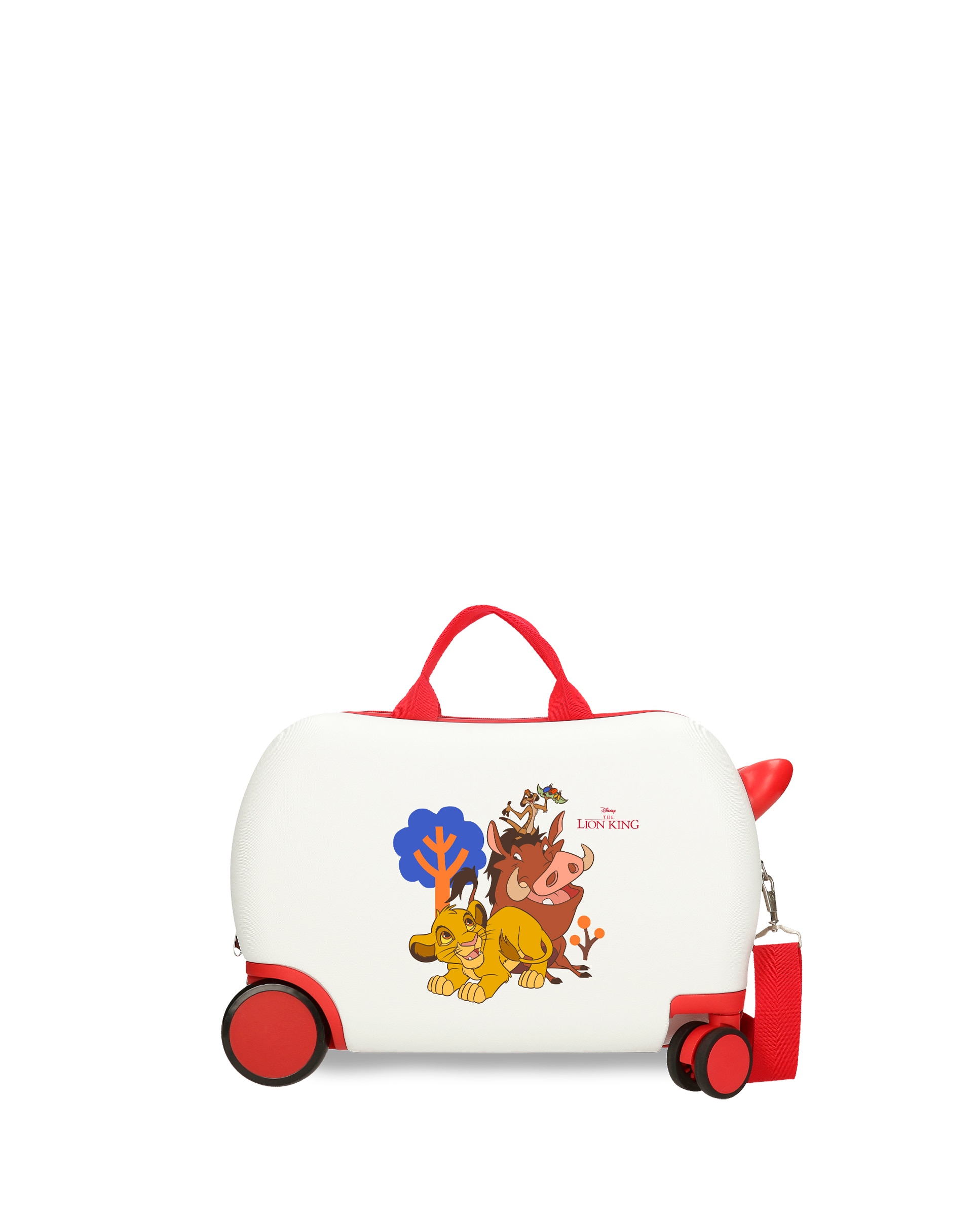Mala Infantil 2 Rodas Multidirecionais Simba & Friends com Capacidade de 24l Branco / Vermelho-1
