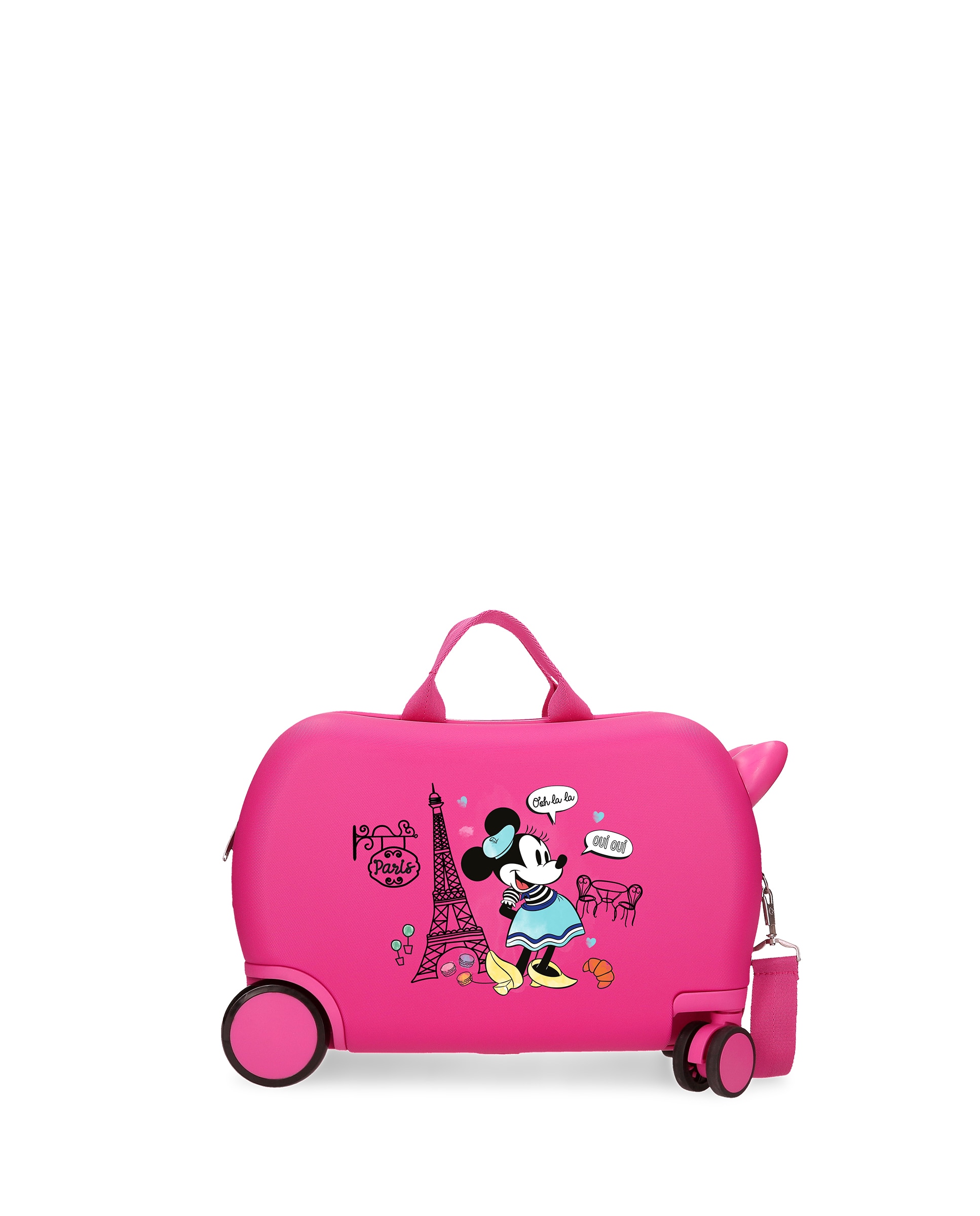 Mala Infantil 2 Rodas Multidirecionais Minnie Around The World com Capacidade de 24l Fúcsia-1
