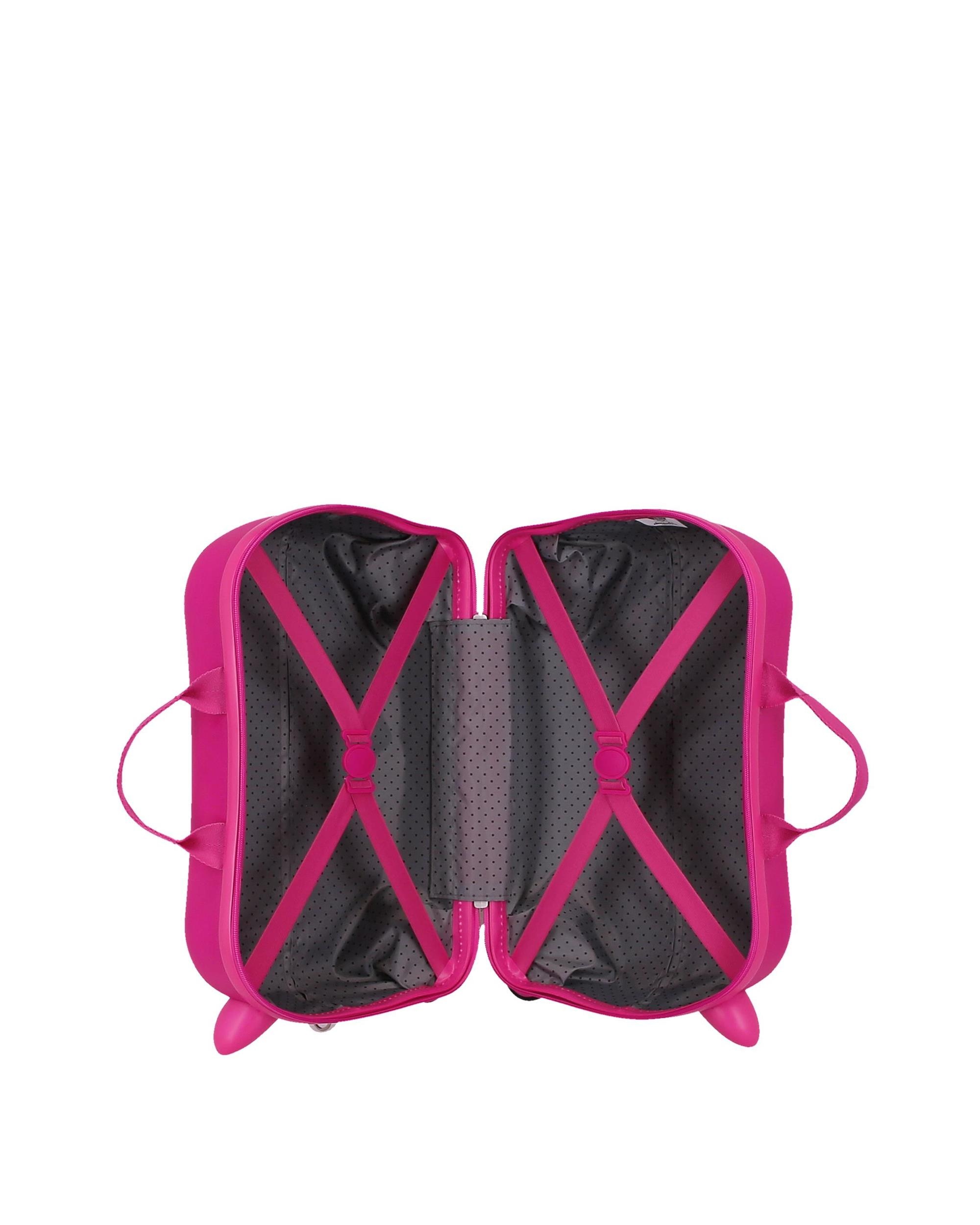 Mala Infantil 2 Rodas Multidirecionais Minnie Around The World com Capacidade de 24l Fúcsia-5
