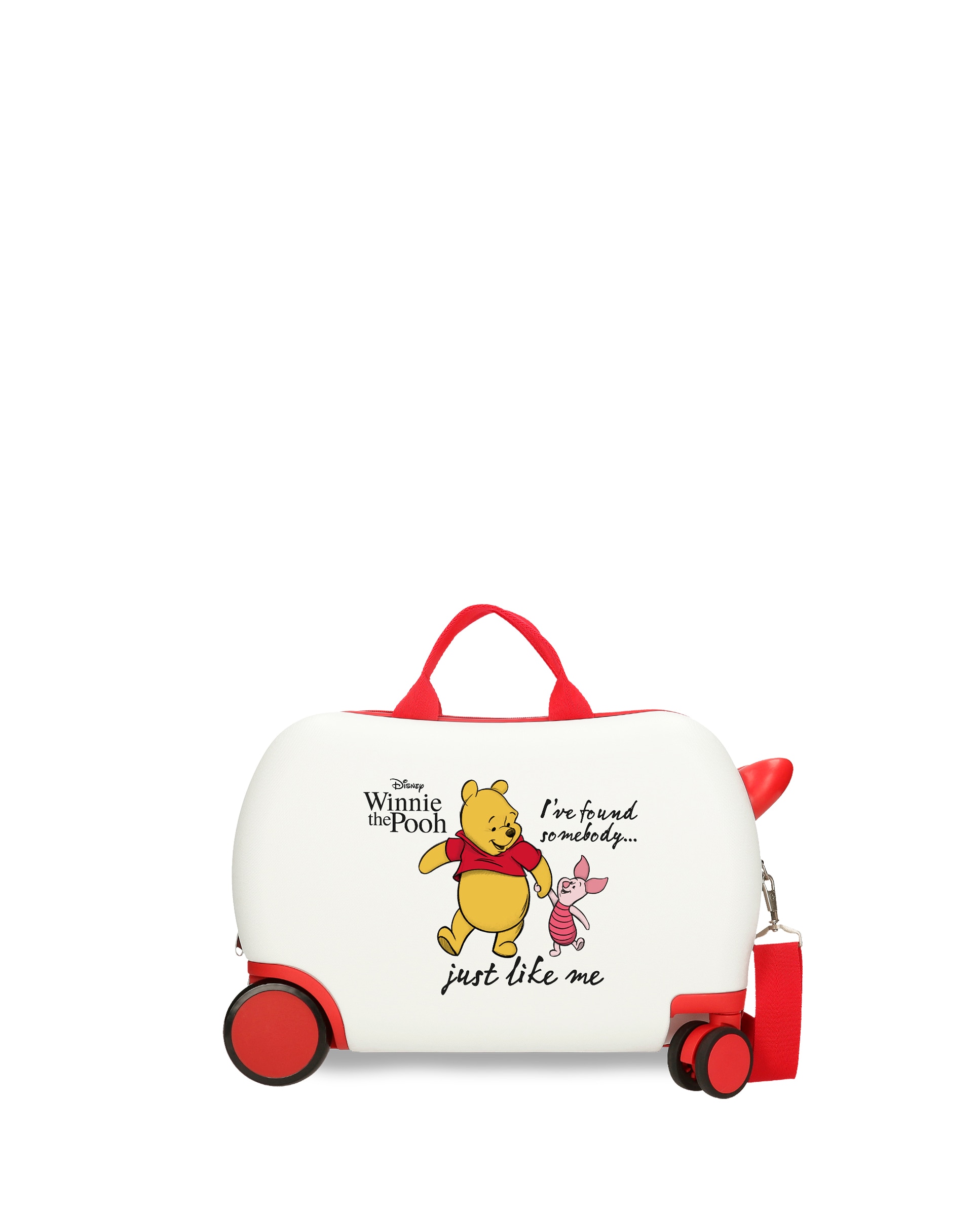 Mala Infantil 2 Rodas Multidirecionais Winnie & Piglet com Capacidade de 24l em Branco Branco-1