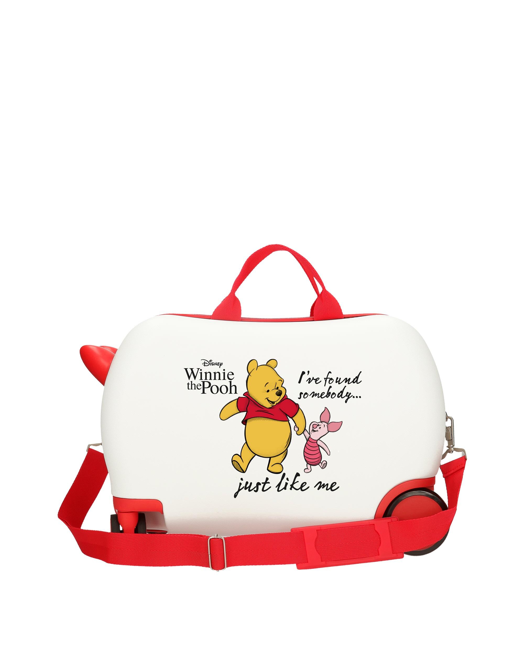 Mala Infantil 2 Rodas Multidirecionais Winnie & Piglet com Capacidade de 24l em Branco Branco-3