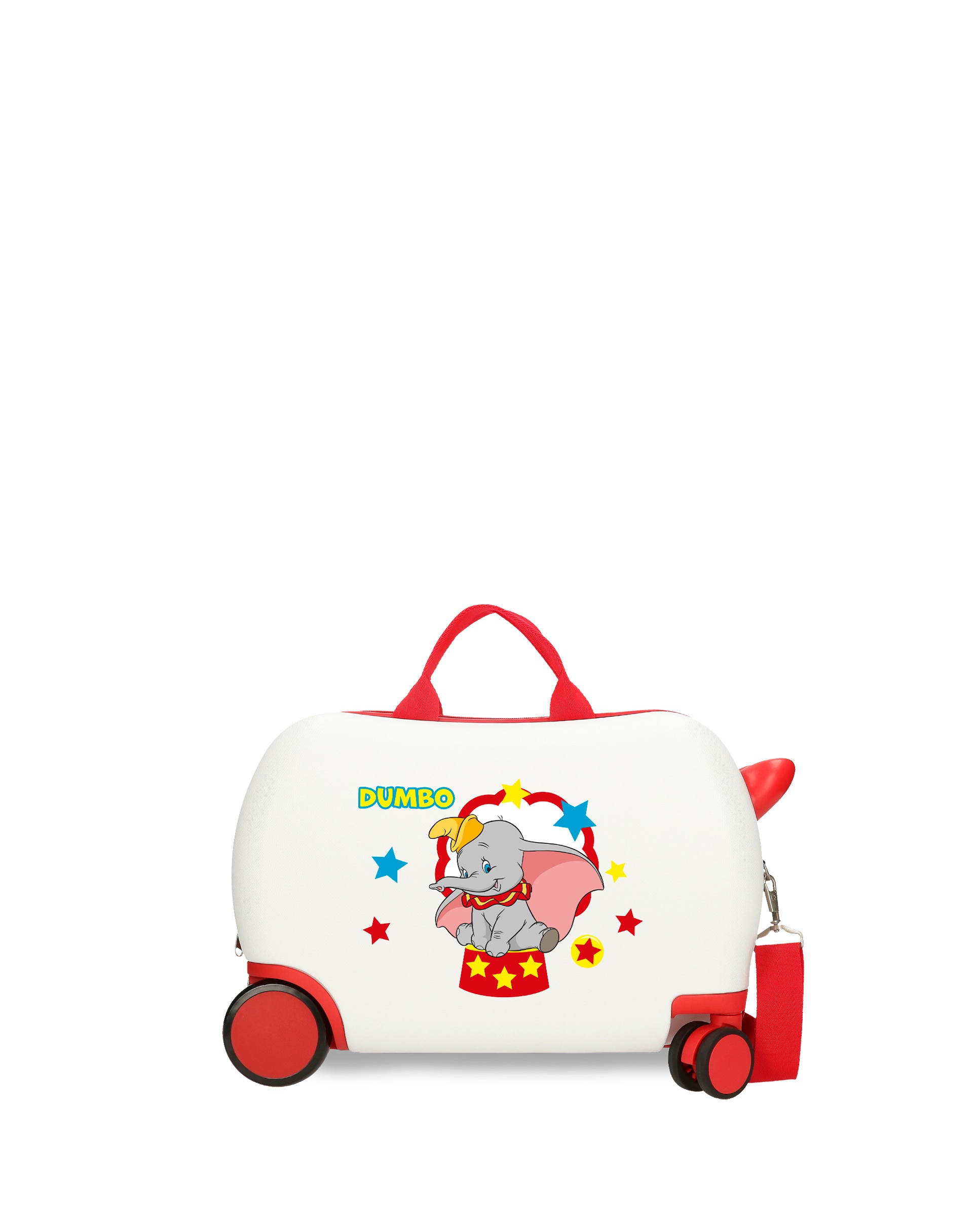 Mala Infantil 2 Rodas Multidirecionais Dumbo Circus Rígida com Capacidade de 24l Branco-1