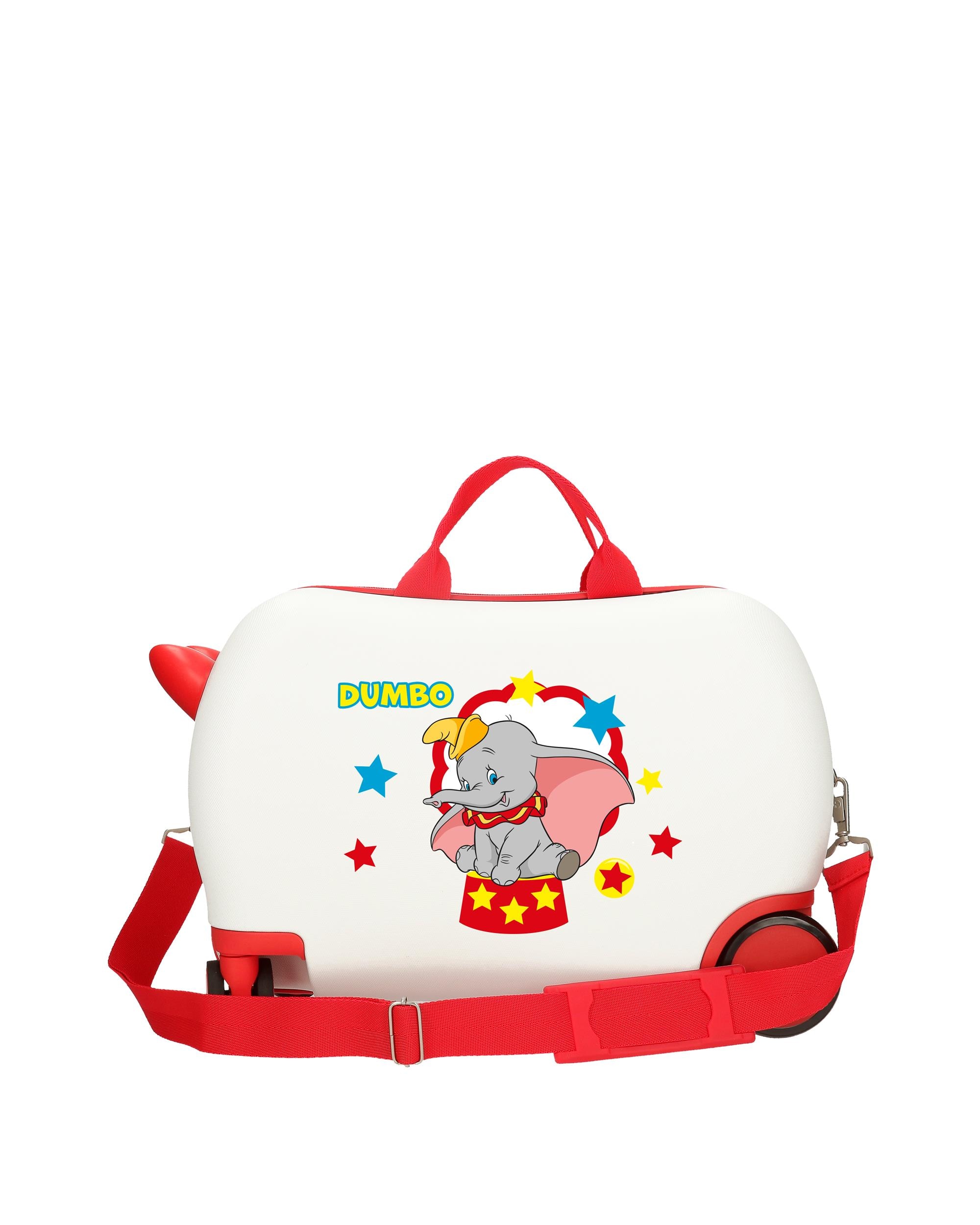 Mala Infantil 2 Rodas Multidirecionais Dumbo Circus Rígida com Capacidade de 24l Branco-3