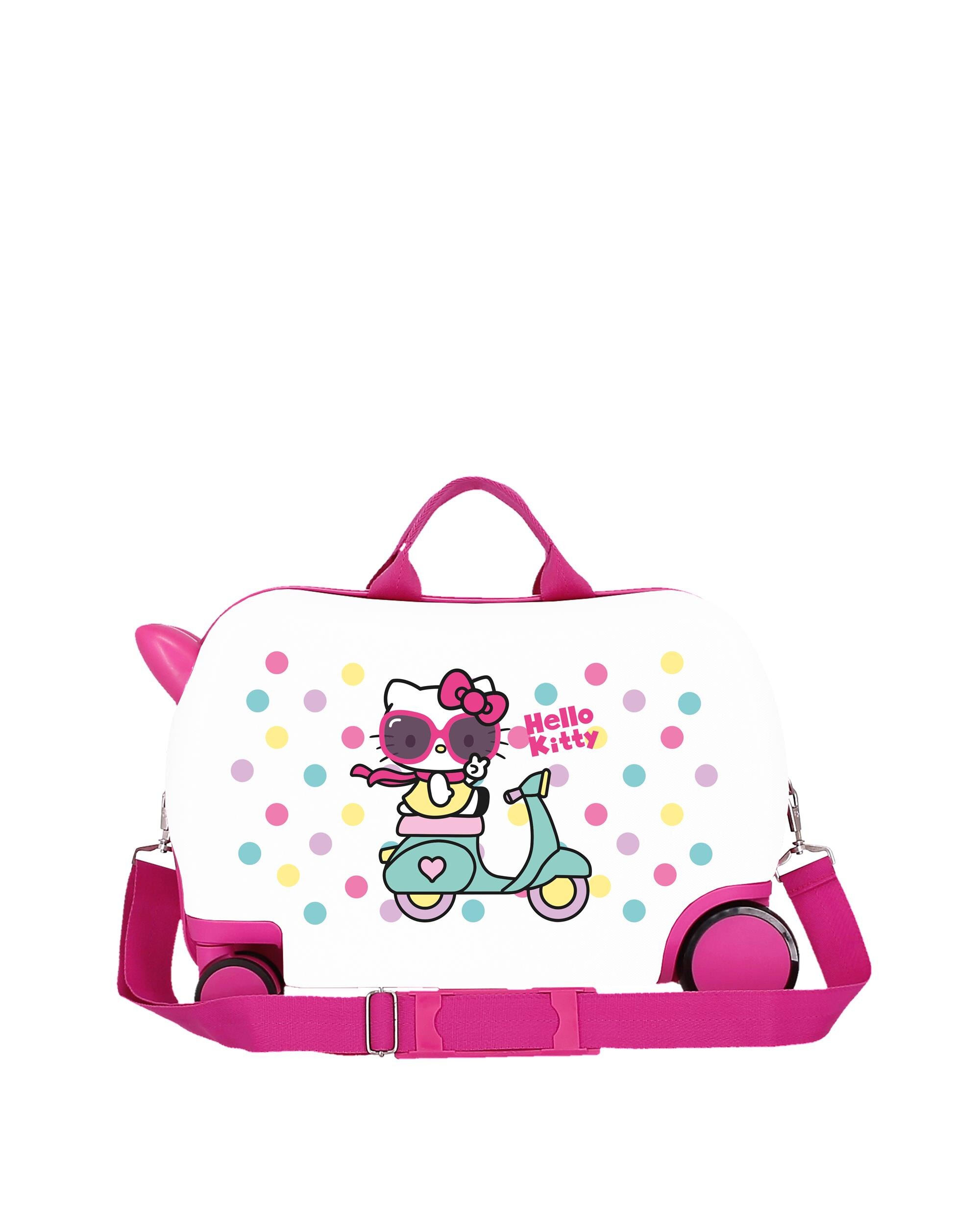 Maleta Infantil 2 Rodas Multidirecionais Hello Kitty Girl Gang com Capacidade de 24,6l Rosa-3