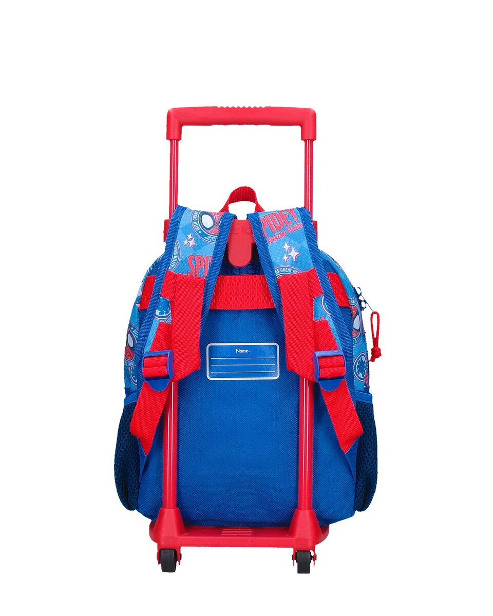 Mochila Power Of 3 com Bolsos Laterais 33 Cm com Carrinho Azul-3