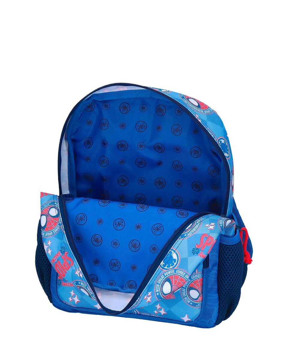Mochila Power Of 3 com Bolsos Laterais 33 Cm com Carrinho Azul-4