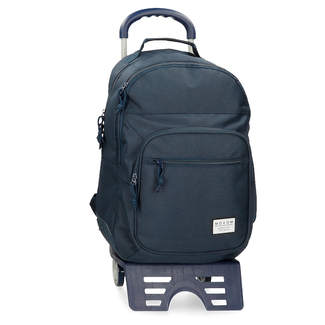 Imagem 0 de Mochila de Dois Compartimentos Movom Always On The Move com Trolley e Bolsos Laterais em Azul-marinho