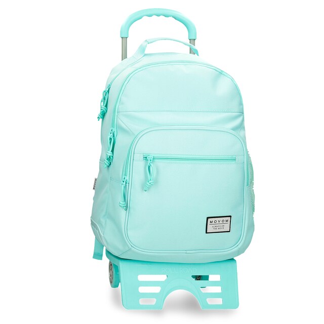 Imagem 0 de Mochila de Compartimento Duplo Movom Always On The Move com Trolley e Bolsos Laterais em Azul-claro