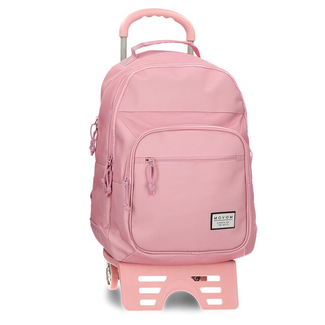Imagem 0 de Mochila de Dois Compartimentos Movom Always On The Move com Trolley e Bolsos Laterais em Rosa