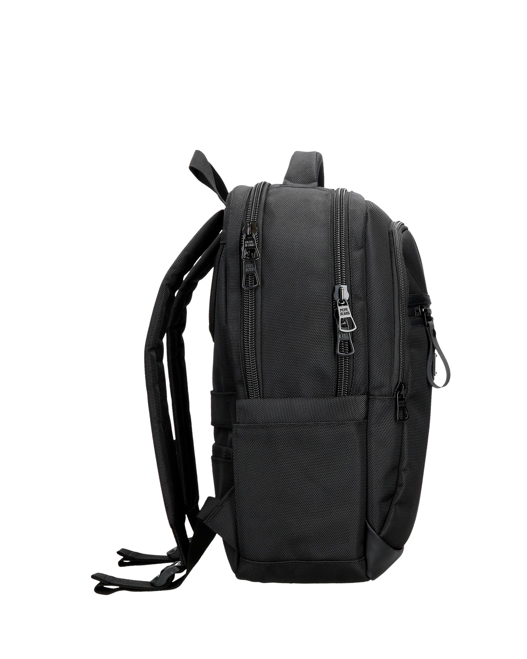 Mochila 15,6" Pepe Jeans Blackmore de Dois Compartimentos Adaptável Preto-2