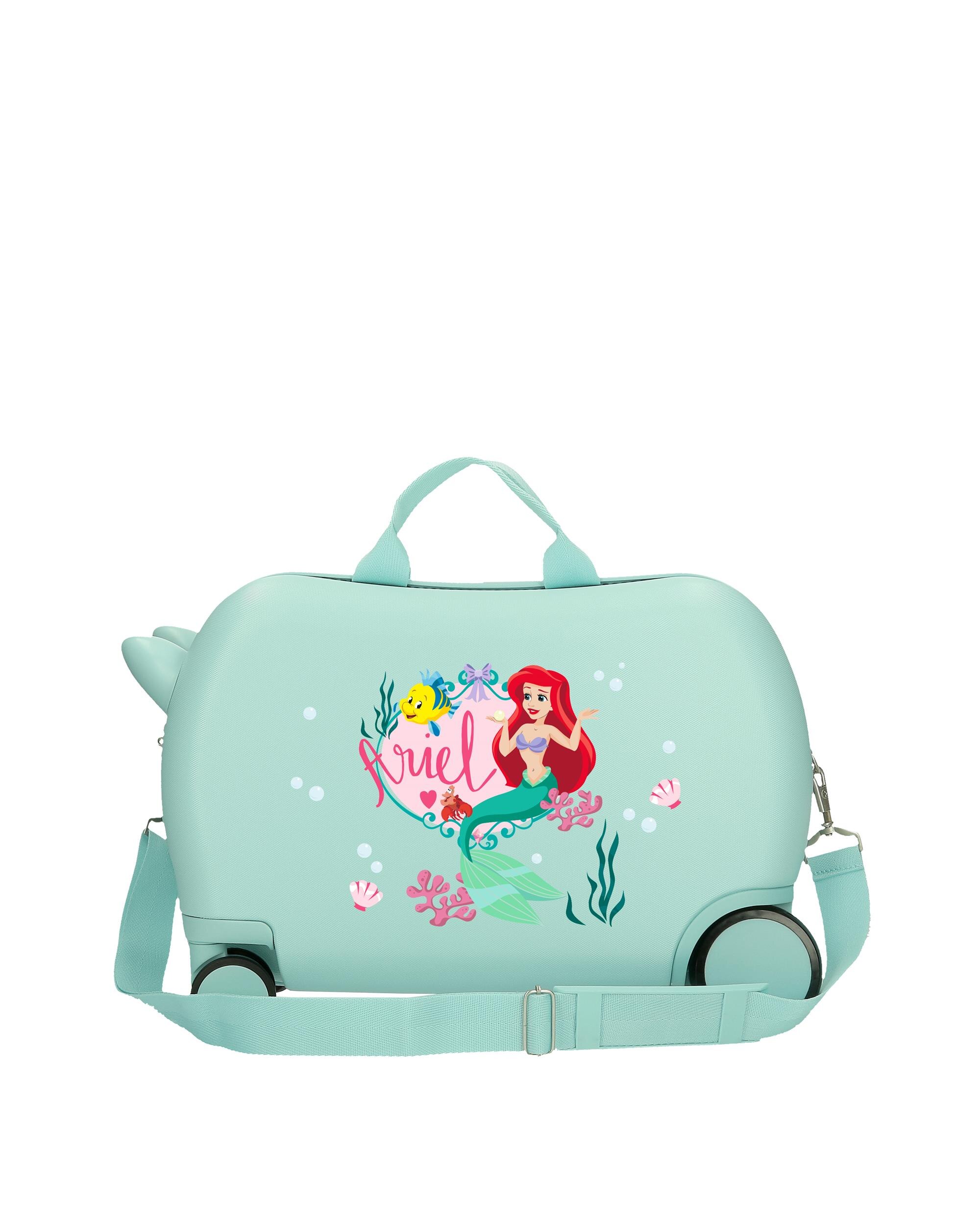 Mala Infantil 2 Rodas Multidirecionais Ariel Princess Celebration com Capacidade de 24l Turquesa-3
