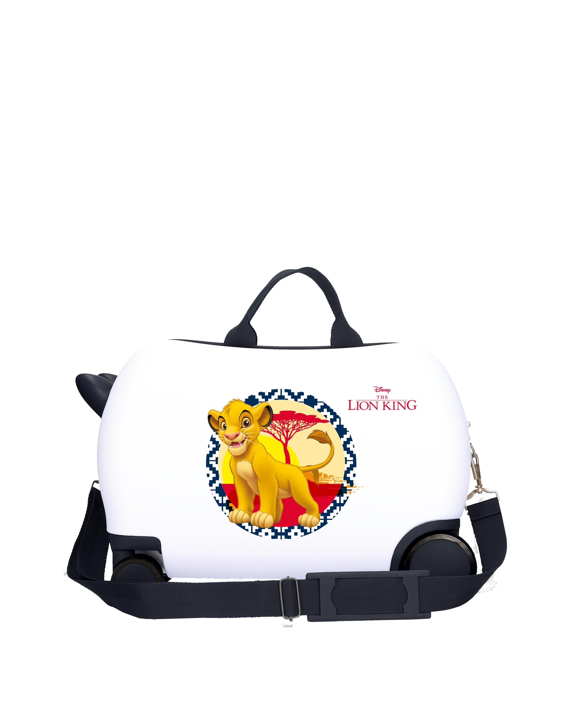 Mala Infantil 2 Rodas Multidirecionais o Rei Leão com Capacidade de 24l em Branco Branco-3