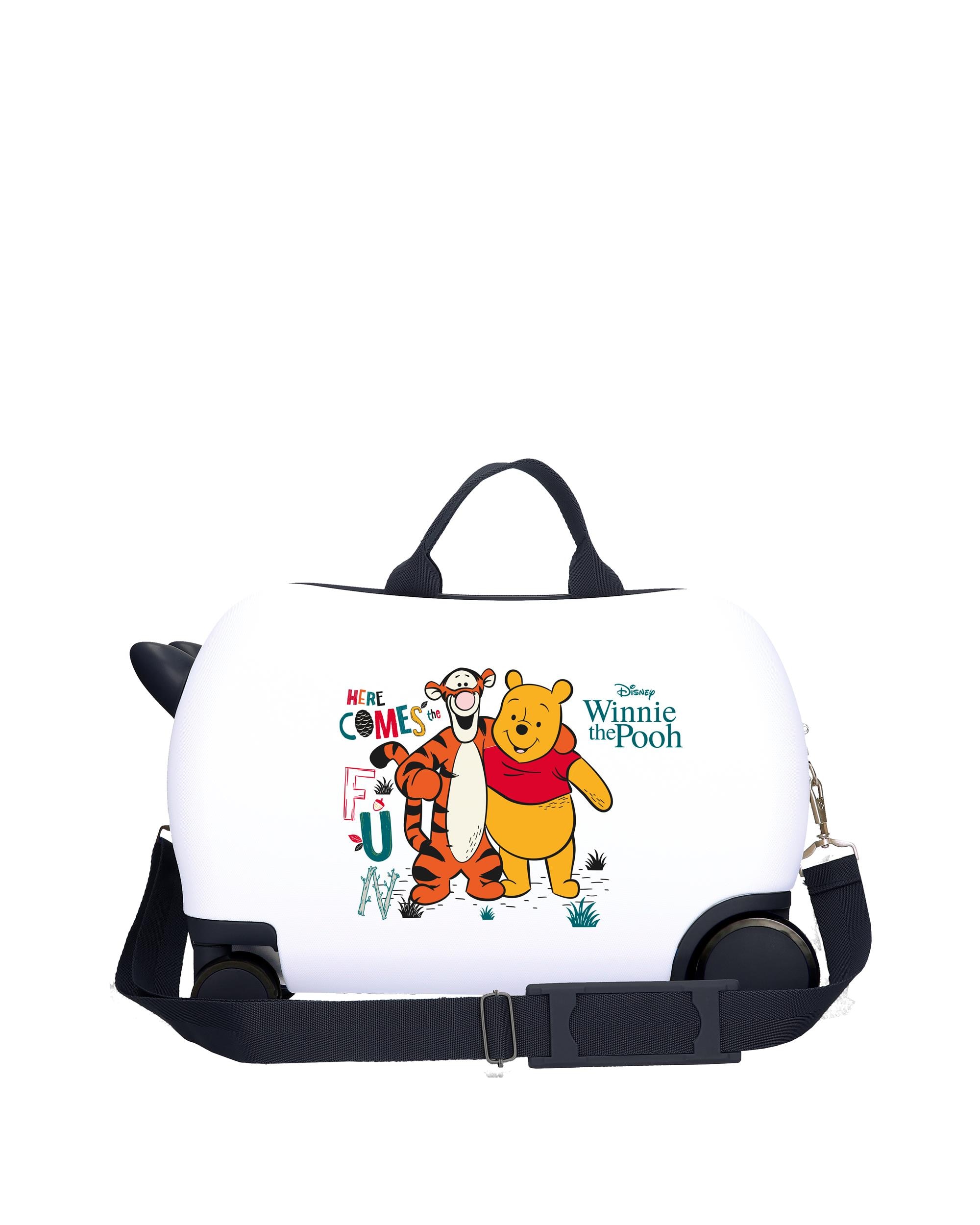 Maleta Infantil 2 Rodas Multidirecionais Whinnieh The Pooh Rígida com Capacidade de 24l Branco-3