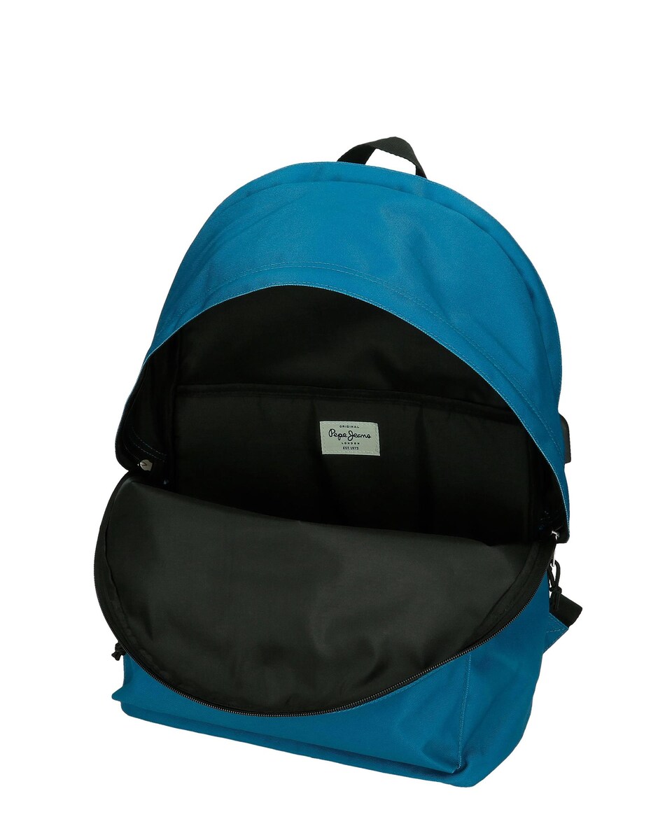 Mochila Portaordenador Pepe Jeans Aris Evergreen 2 Compartimentos + Estojo em Azul Azul-6