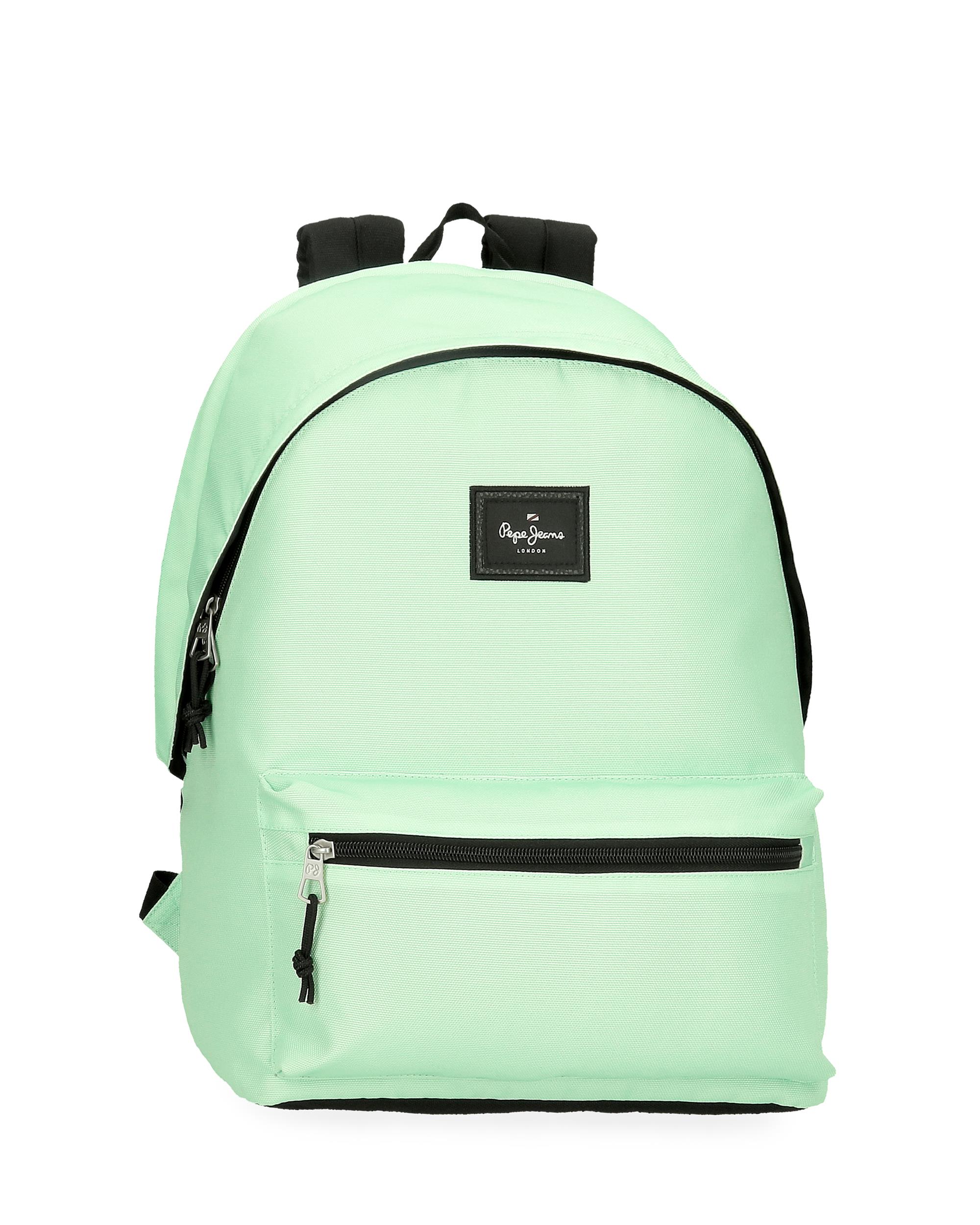 Imagem 0 de Mochila Pepe Jeans Aris Colorful Portaordenador de Dois Compartimentos em Turquesa Esverdeado