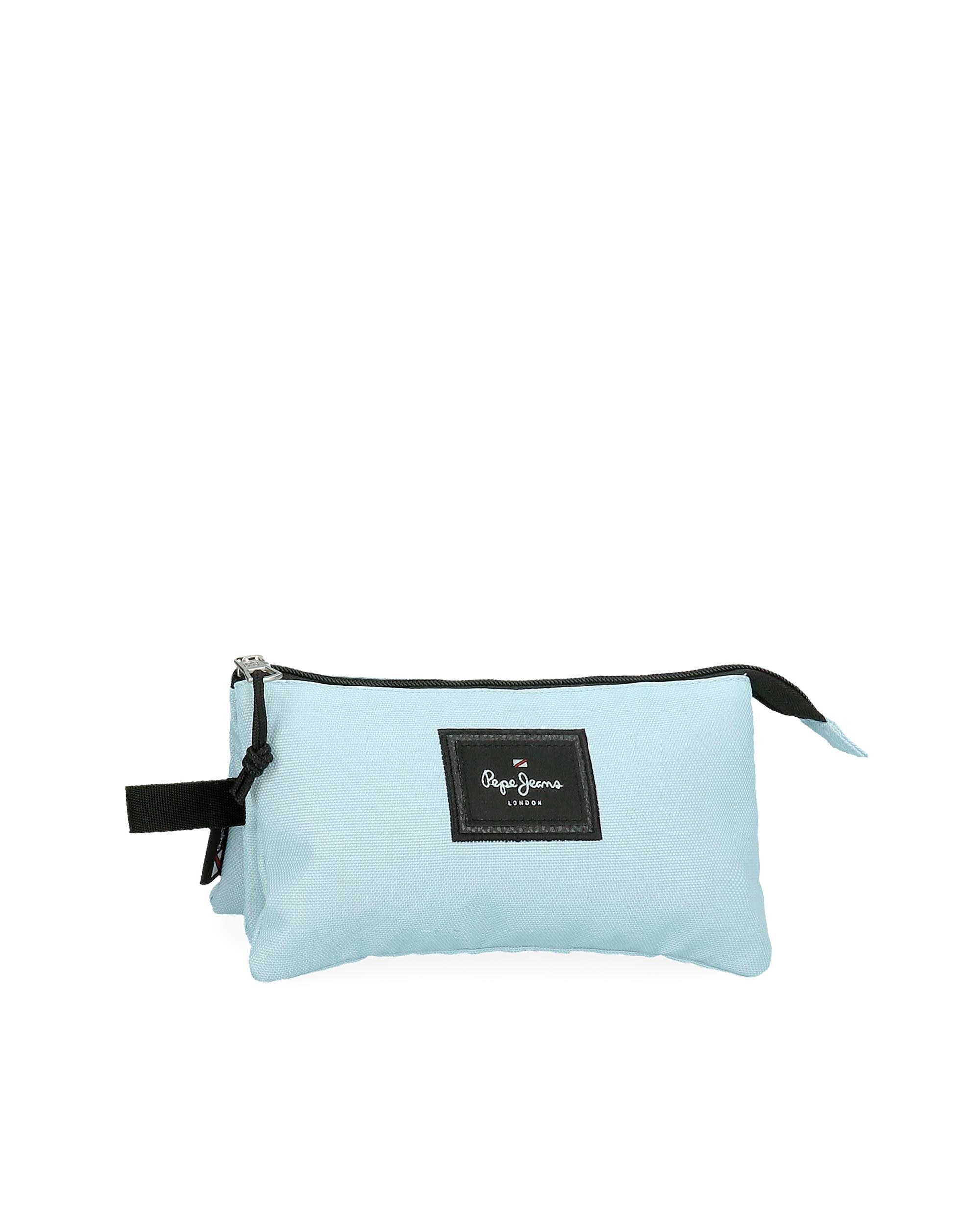 Estojo Pepe Jeans Aris Colorful Três Compartimentos em Azul-claro Azul-1