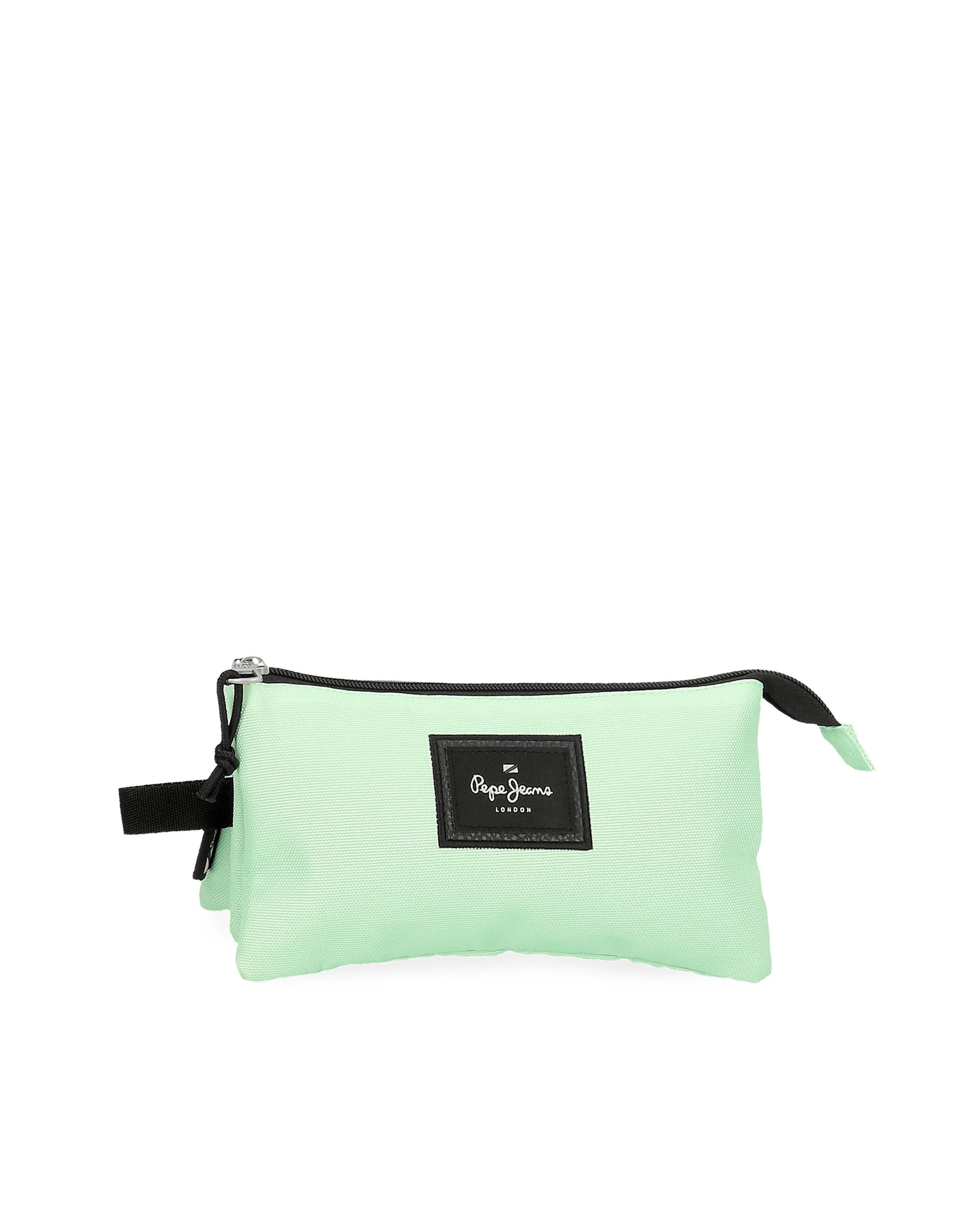 Estojo Pepe Jeans Aris Colorful Três Compartimentos em Turquesa Esverdeado Verde-1