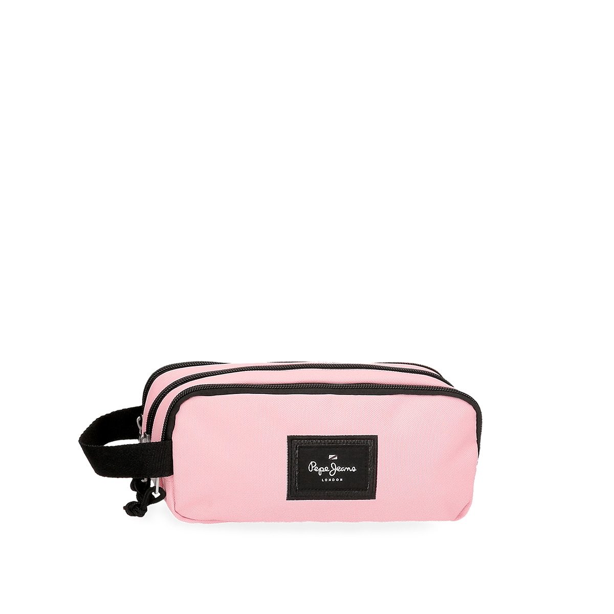 Imagem 0 de Estojo Pepe Jeans Aris Colorful Três Compartimentos em Rosa-claro