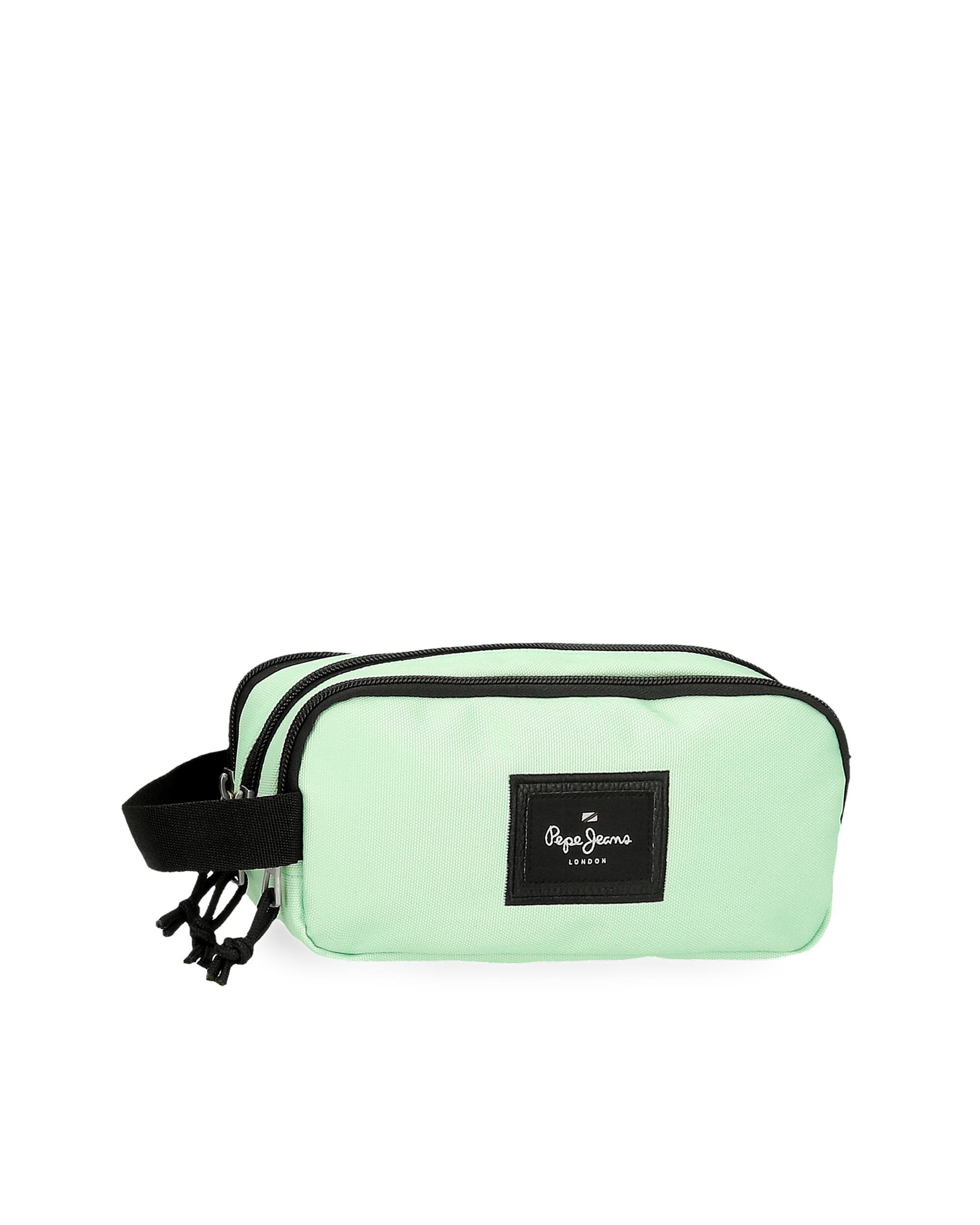 Estojo Pepe Jeans Aris Colorful Três Compartimentos em Turquesa Esverdeado Verde-1