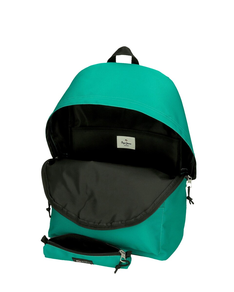 Mochila Porta Computador + Estojo Escolar Pepe Jeans Aris em Verde Verde-5