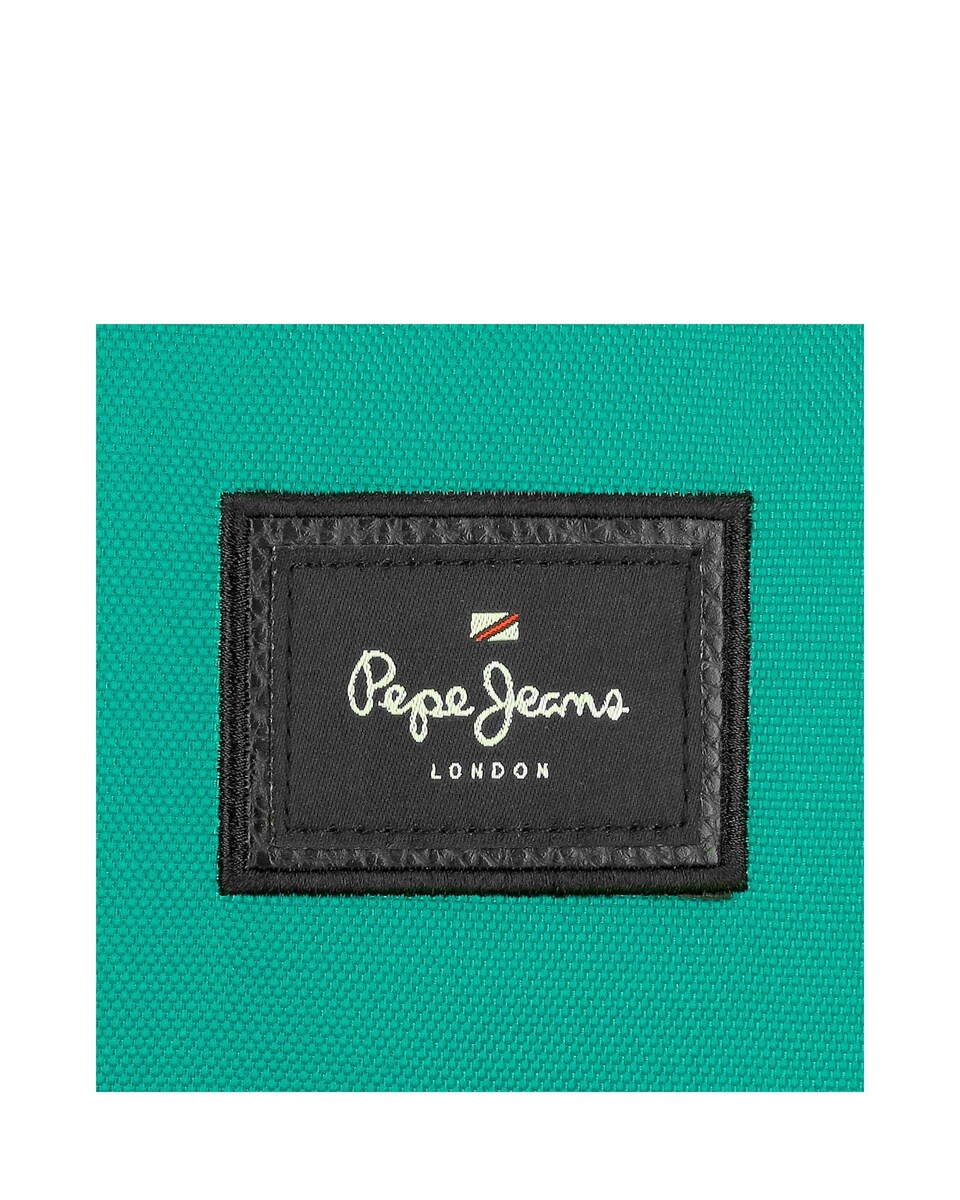 Mochila Porta Computador + Estojo Escolar Pepe Jeans Aris em Verde Verde-6