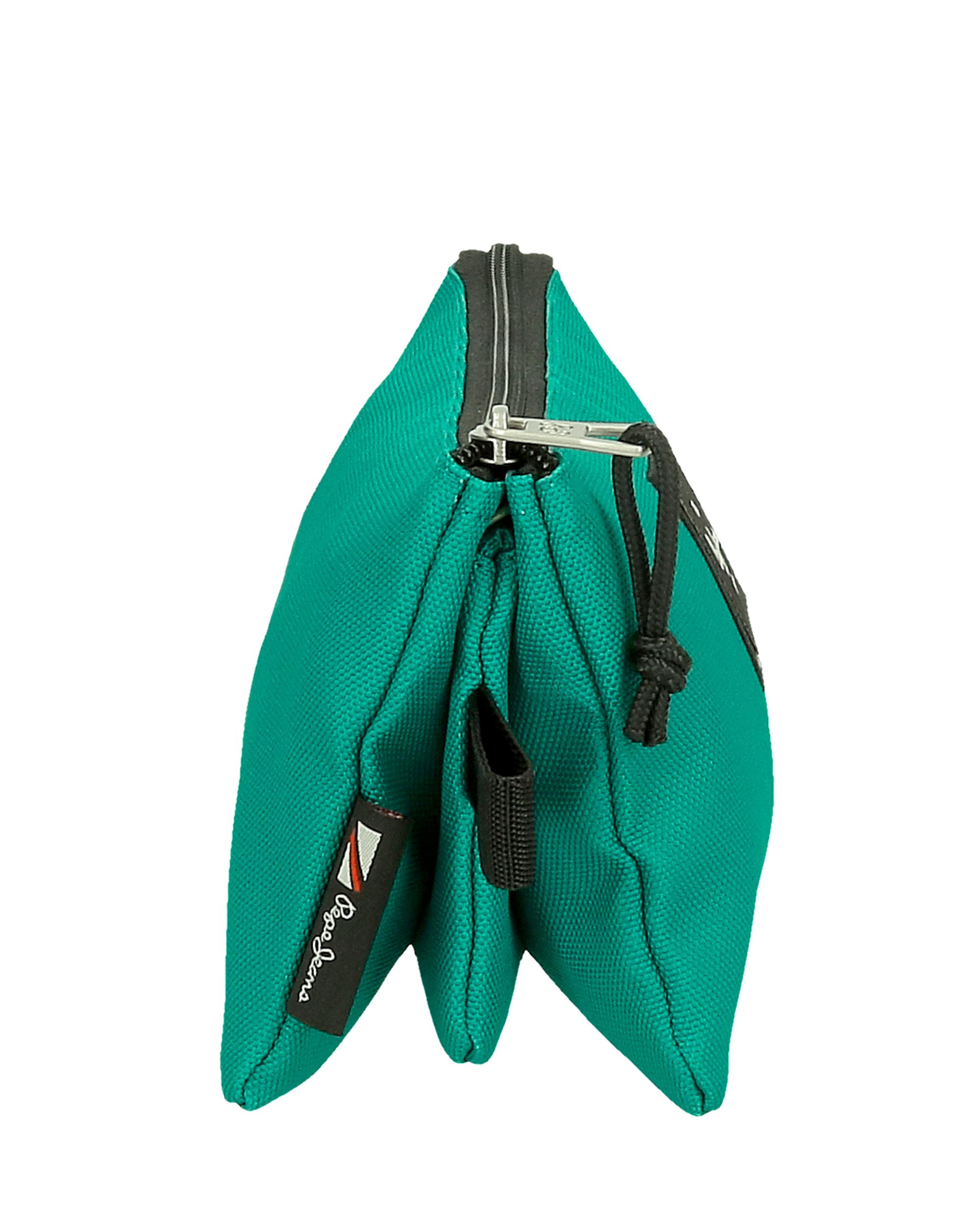 Estojo Pepe Jeans Aris Evergreen Três Compartimentos em Verde Verde-2