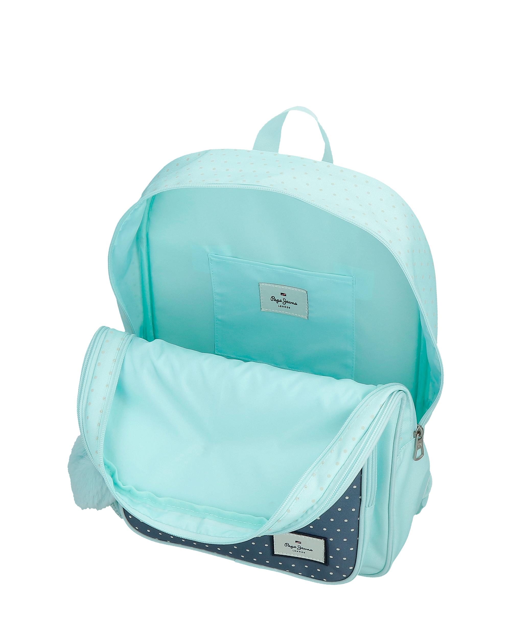 Mochila Escolar Dalma de Dois Compartimentos 40 Cm Azul-4