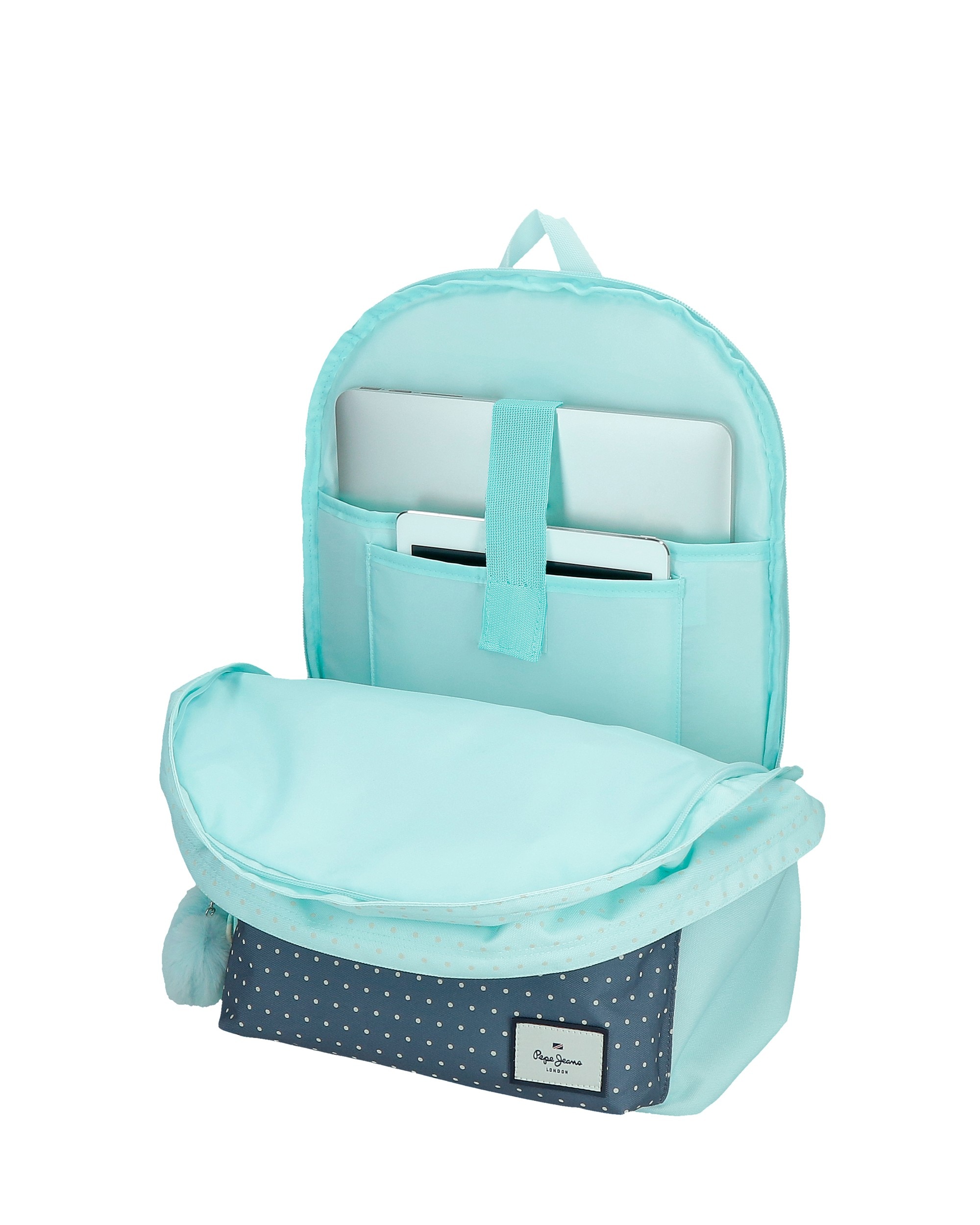 Mochila Dalma Portaordenador 44 Cm e Saída de Áudio Adaptável a Carro Azul-4