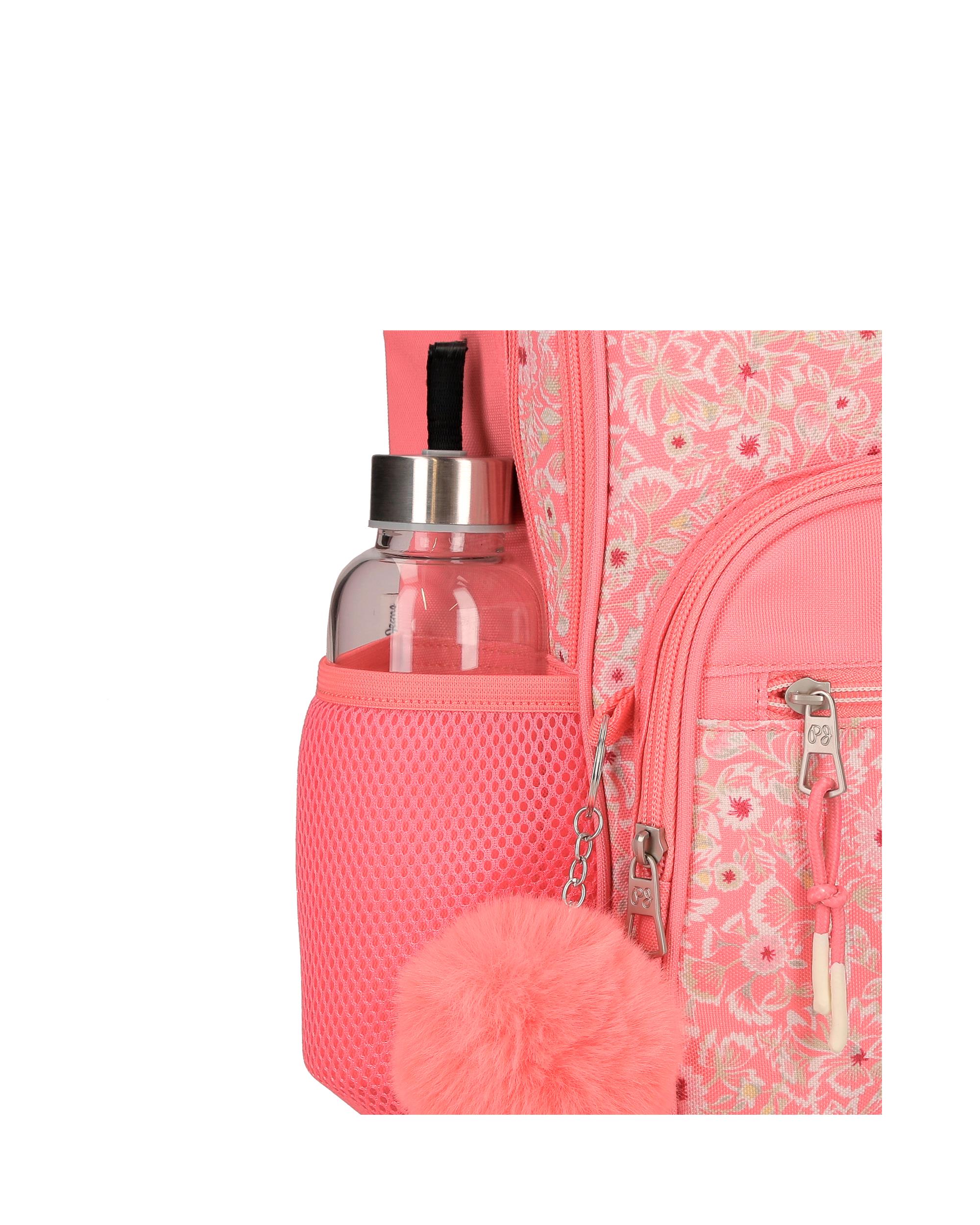Mochila Escolar Nahid de Dois Compartimentos 40 Cm Rosa-5