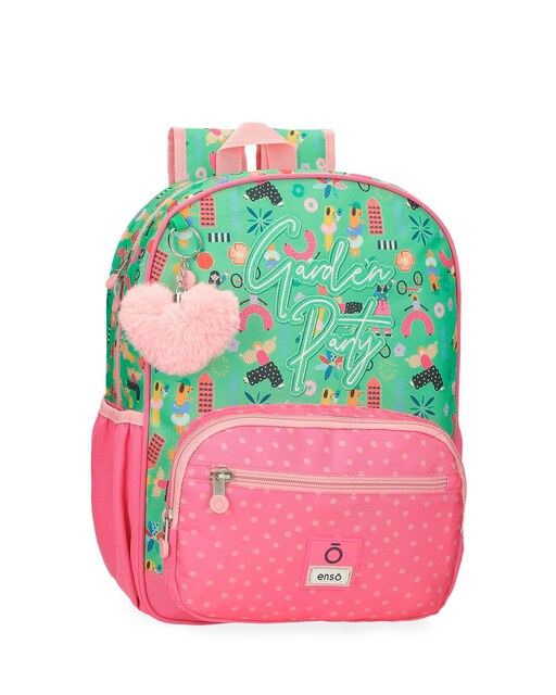 Imagem 0 de Mochila Escolar Enso Garden Party de 38cm com Bolsos Laterais