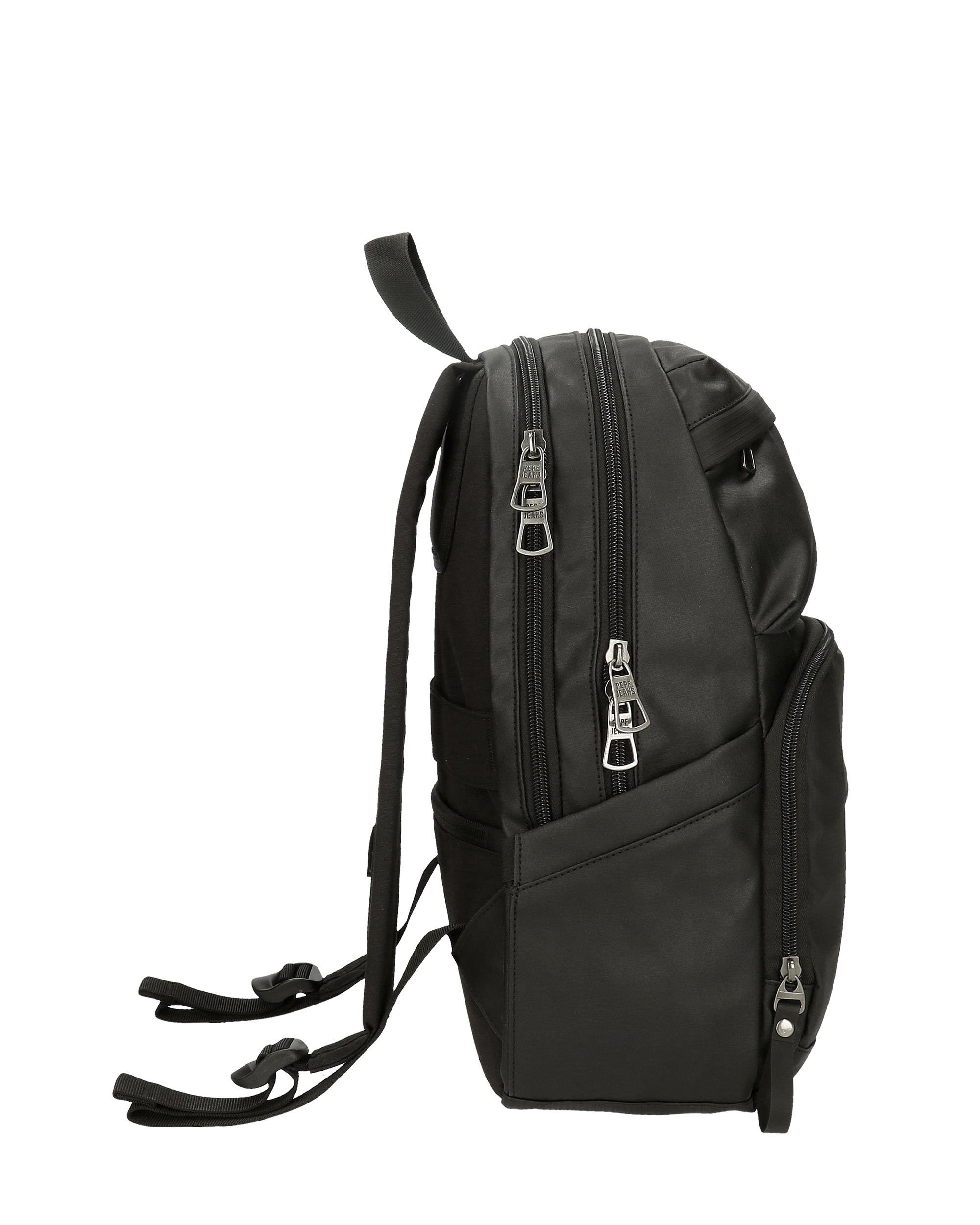 Mochila 13,3" Pepe Jeans Dortmund com Bolso Frontal Preto-2