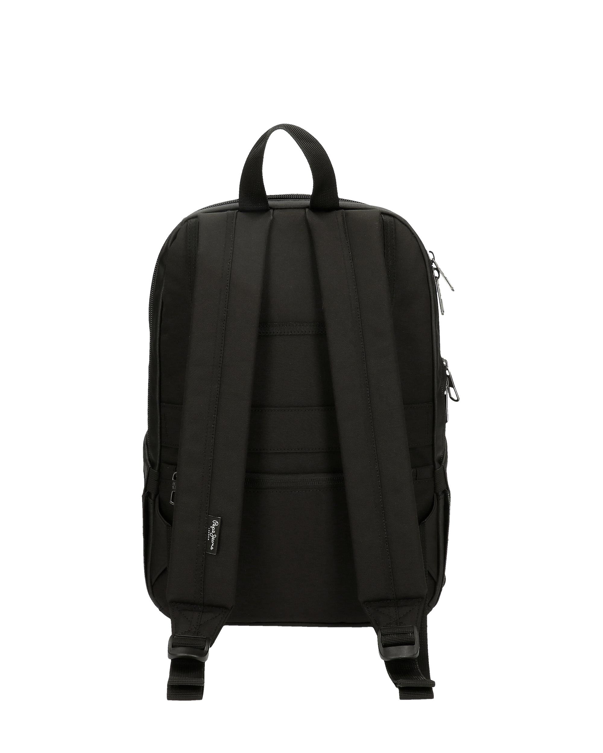 Mochila 13,3" Pepe Jeans Dortmund com Bolso Frontal Preto-3