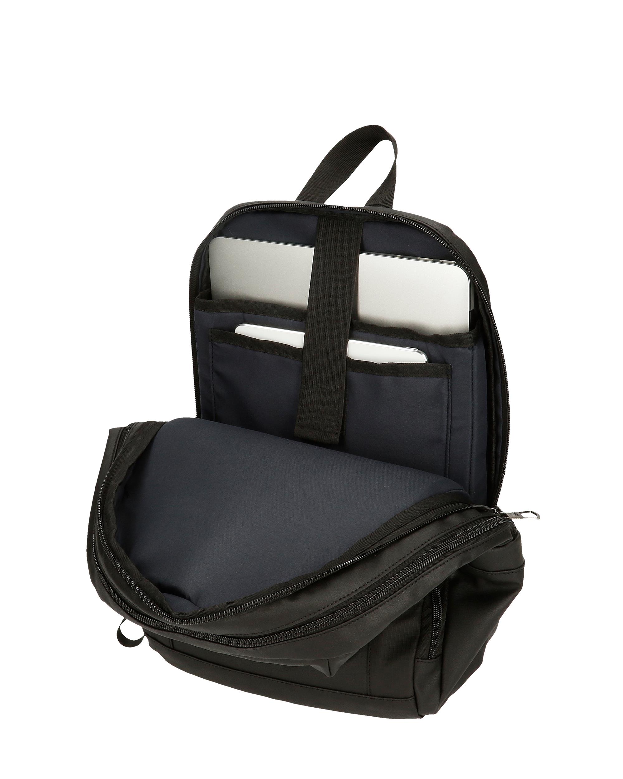 Mochila 13,3" Pepe Jeans Dortmund com Bolso Frontal Preto-5