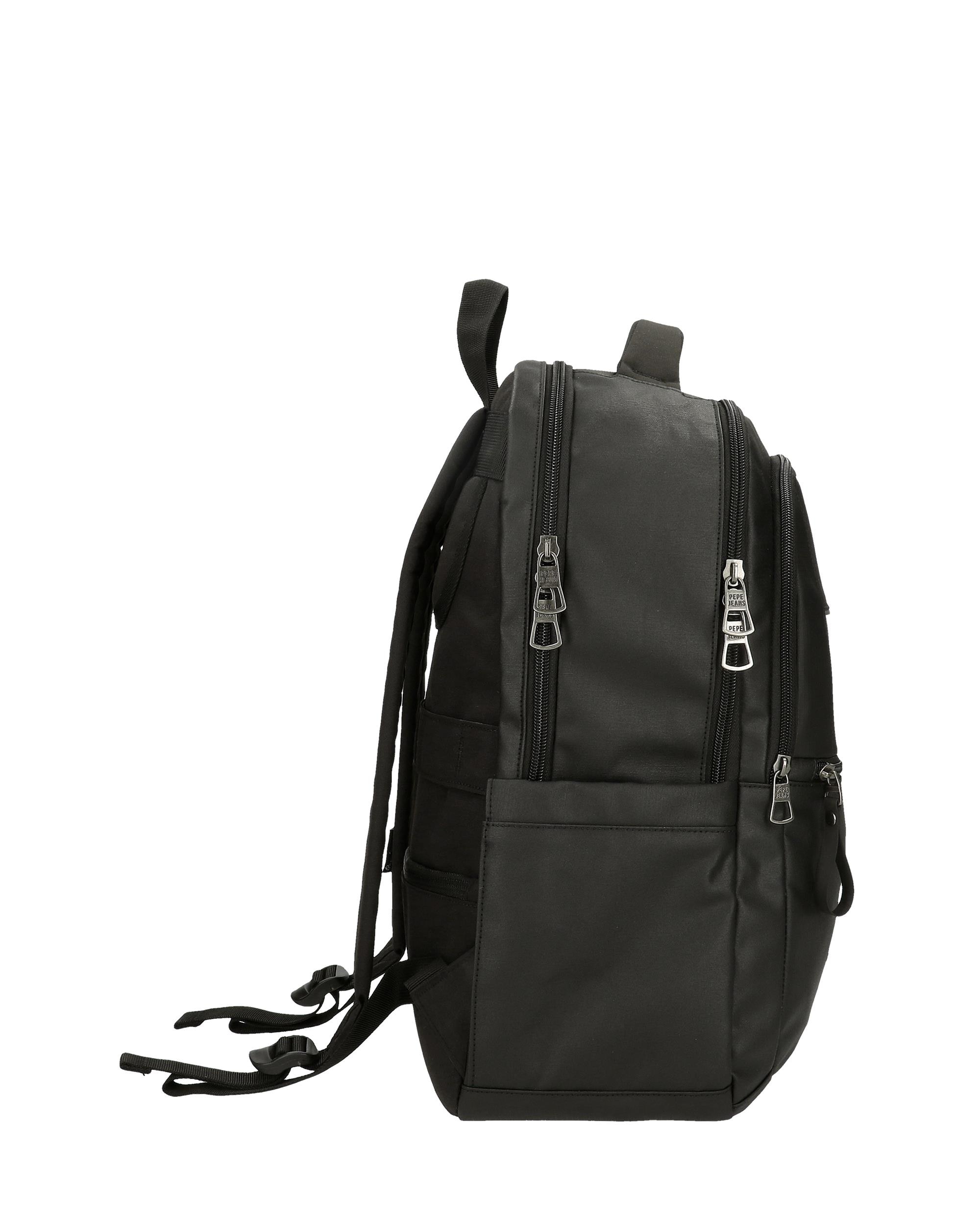 Mochila 13,3" Pepe Jeans Dortmund com Bolso Frontal Preto-2