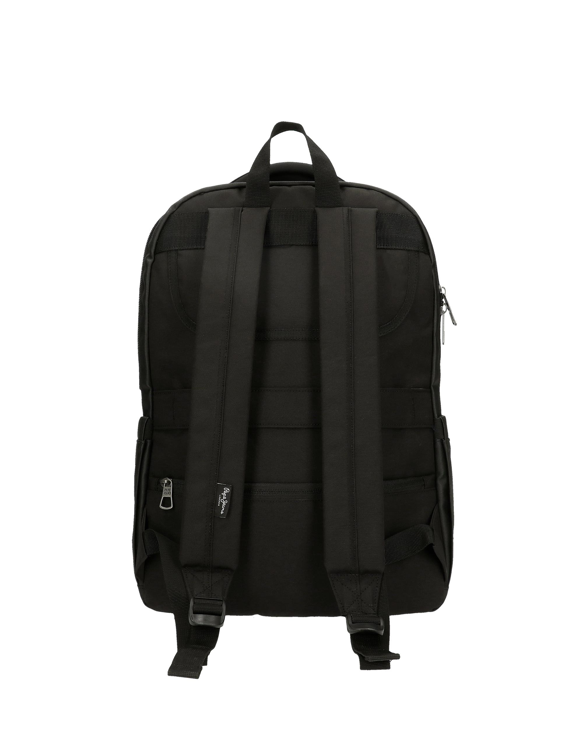 Mochila 13,3" Pepe Jeans Dortmund com Bolso Frontal Preto-3