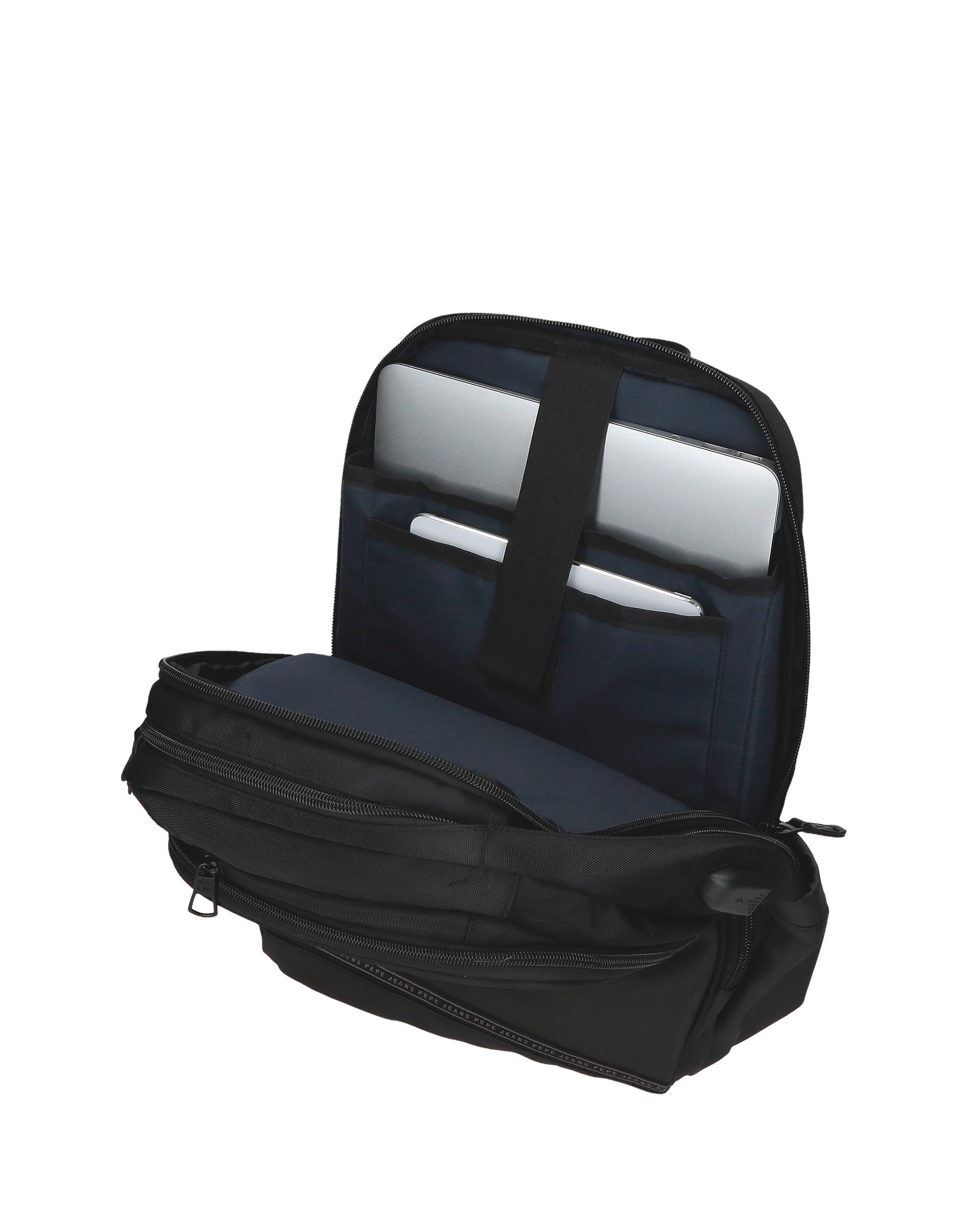 Mochila 15,6" Stratford com Dois Compartimentos e Adaptável a Trolley Preto-5