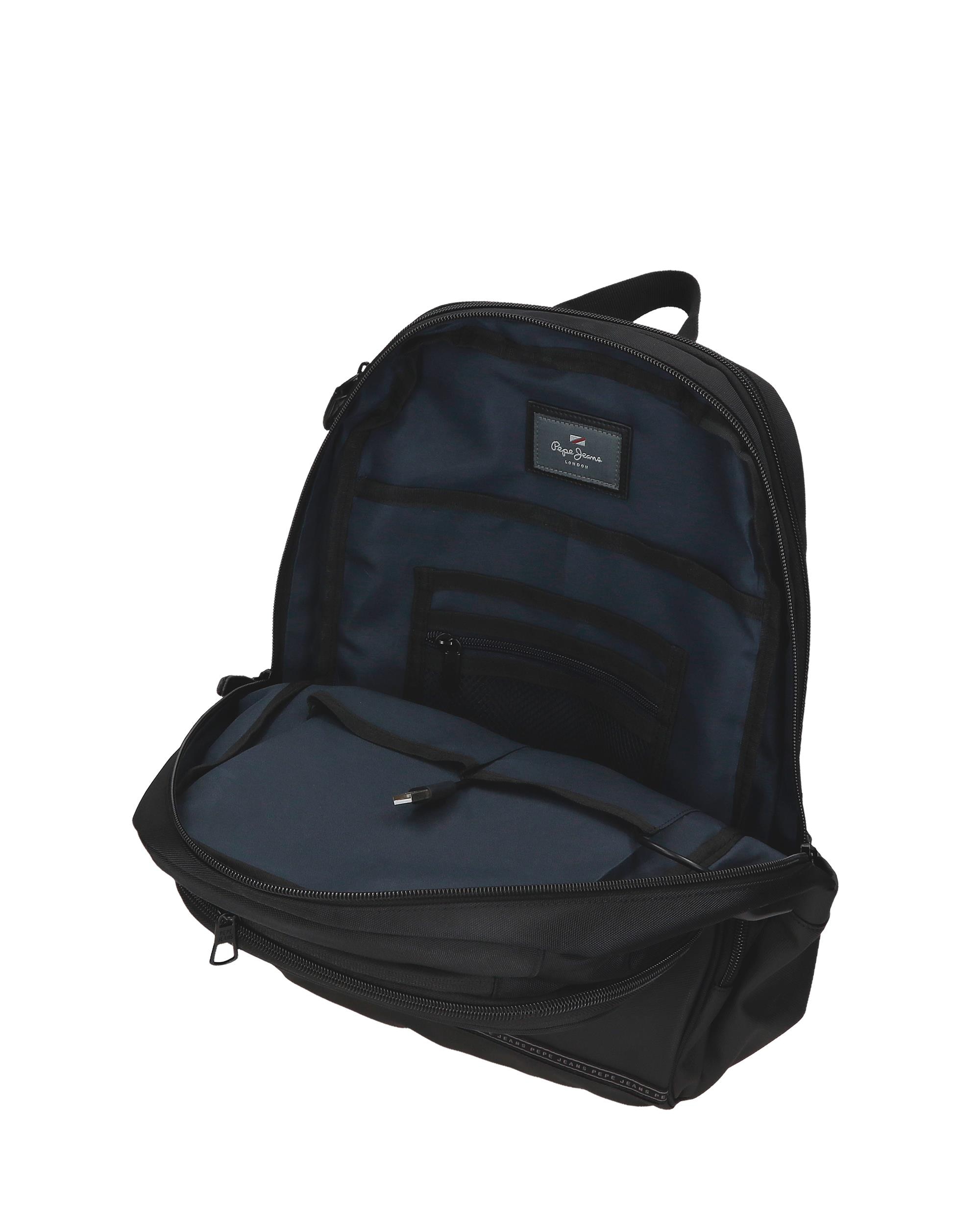 Mochila 15,6" Stratford com Dois Compartimentos e Adaptável a Trolley Preto-6
