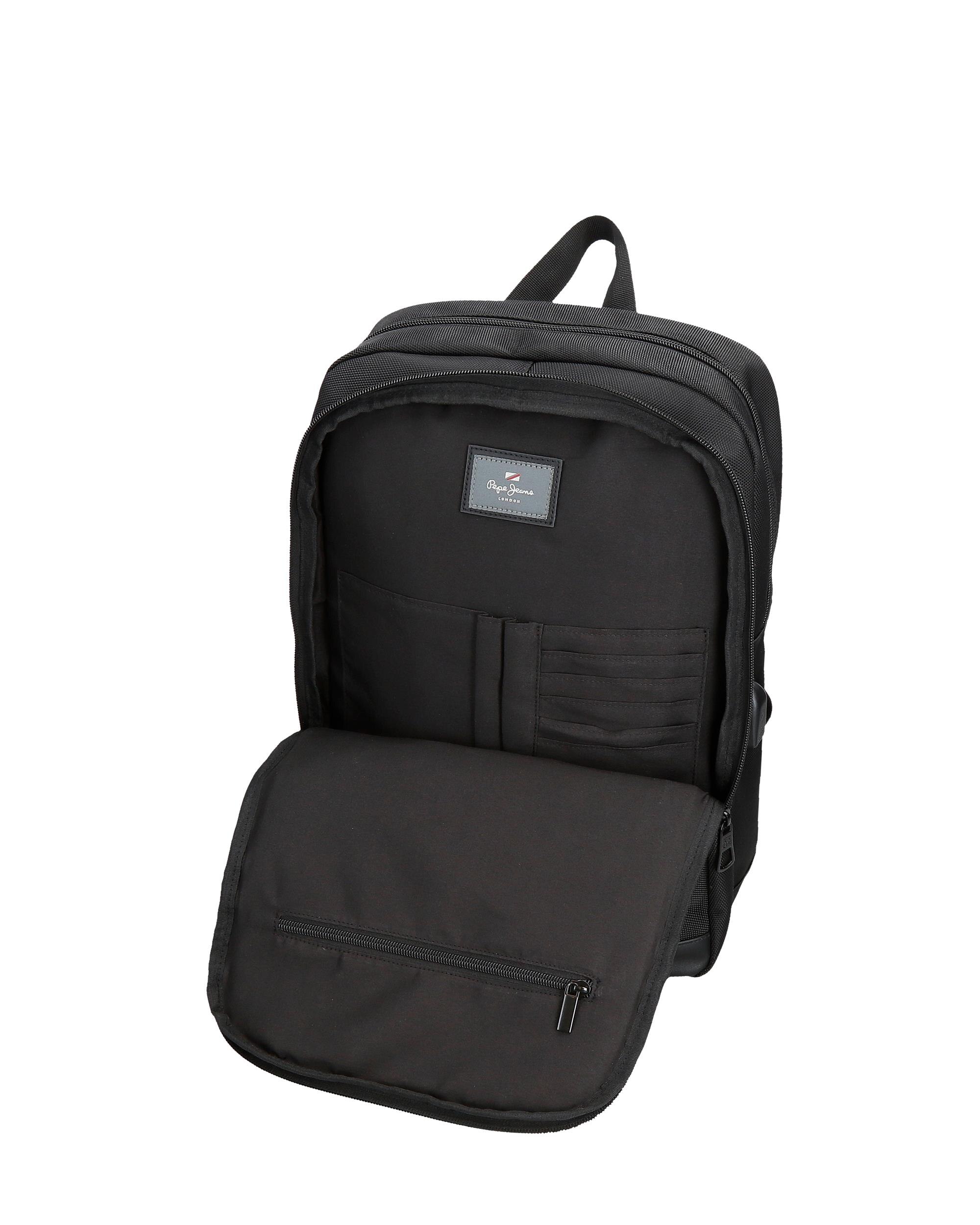 Mochila 15,6" Pepe Jeans Blackmore Dois Compartimentos Preto-6