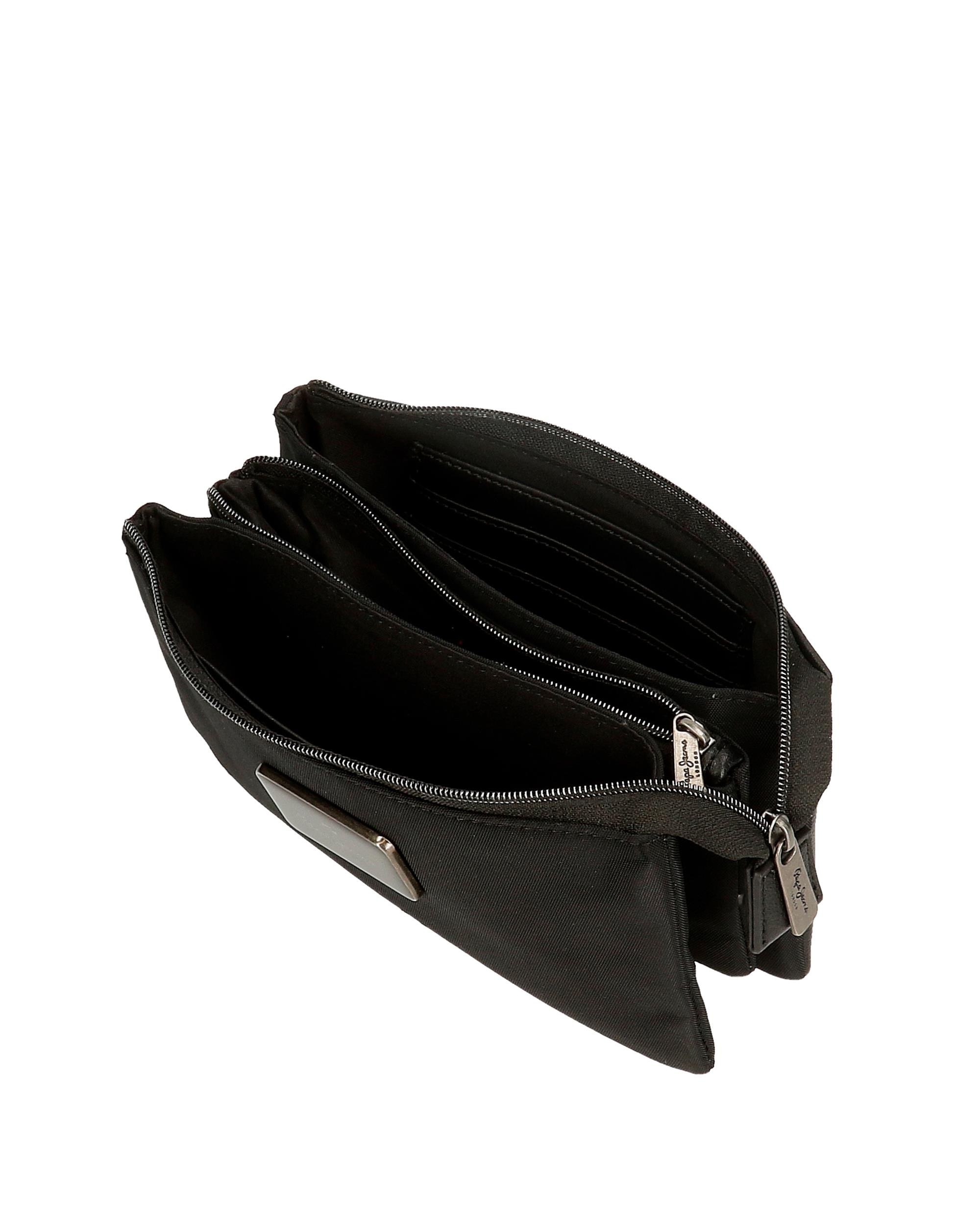 Necessaire Três Compartimentos Pepe Jeans Christine em Preto Preto-4