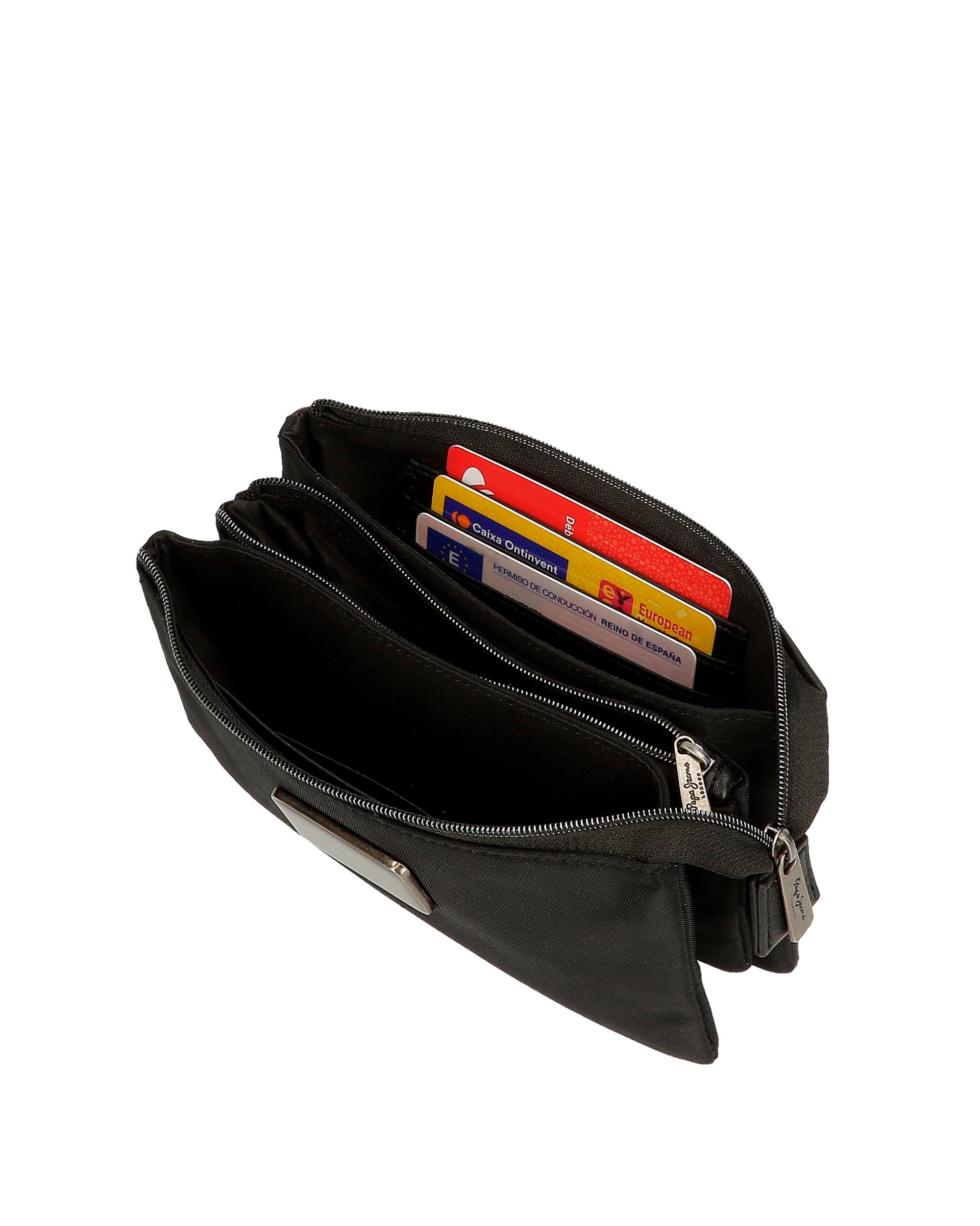 Necessaire Três Compartimentos Pepe Jeans Christine em Preto Preto-5