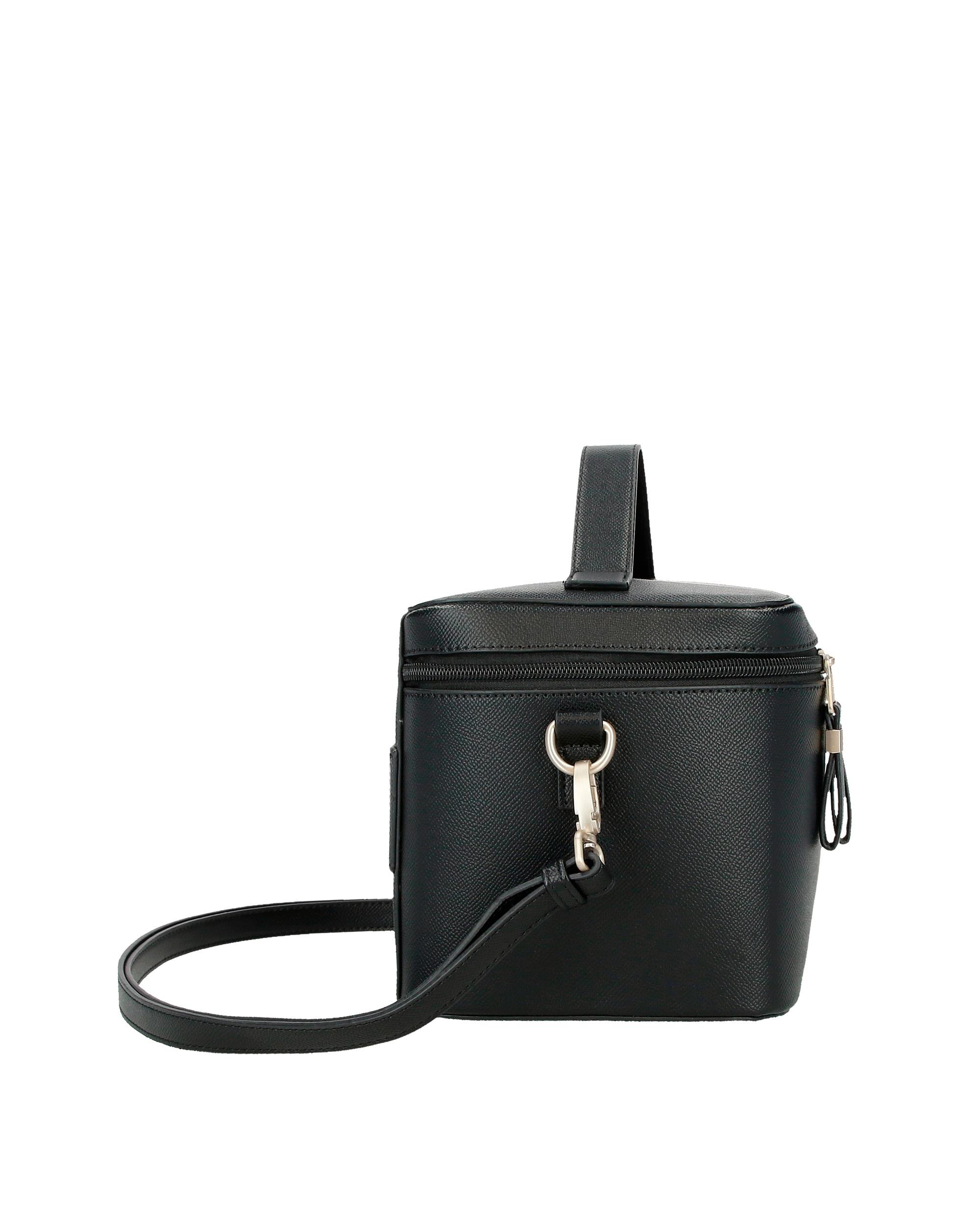 Necessaire Mala a Tiracolo Elia com Bolso Frontal em Castanho Preto-2