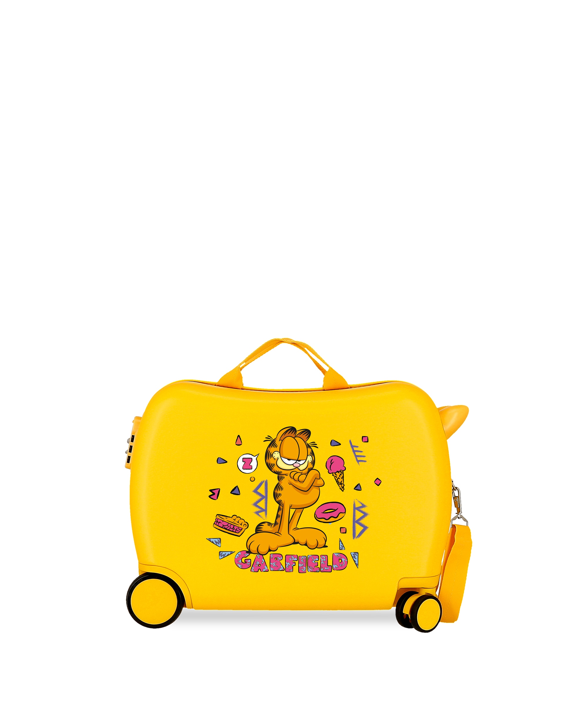 Imagem 0 de Mala Infantil 2 Rodas Multidirecionais Garfield com Capacidade de 34l em Ocre