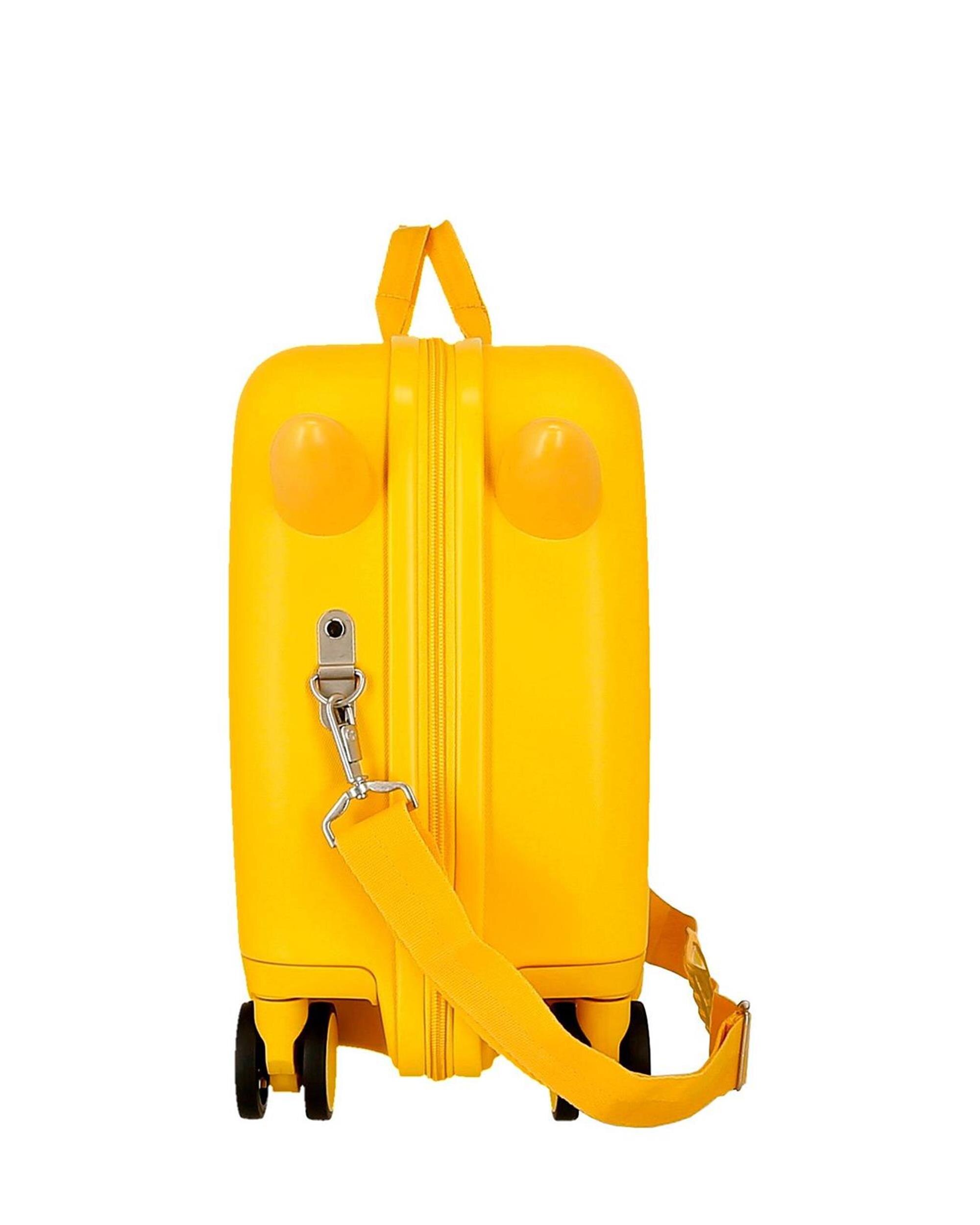 Mala Infantil 2 Rodas Multidirecionais Garfield com Capacidade de 34l em Ocre Amarelo-4