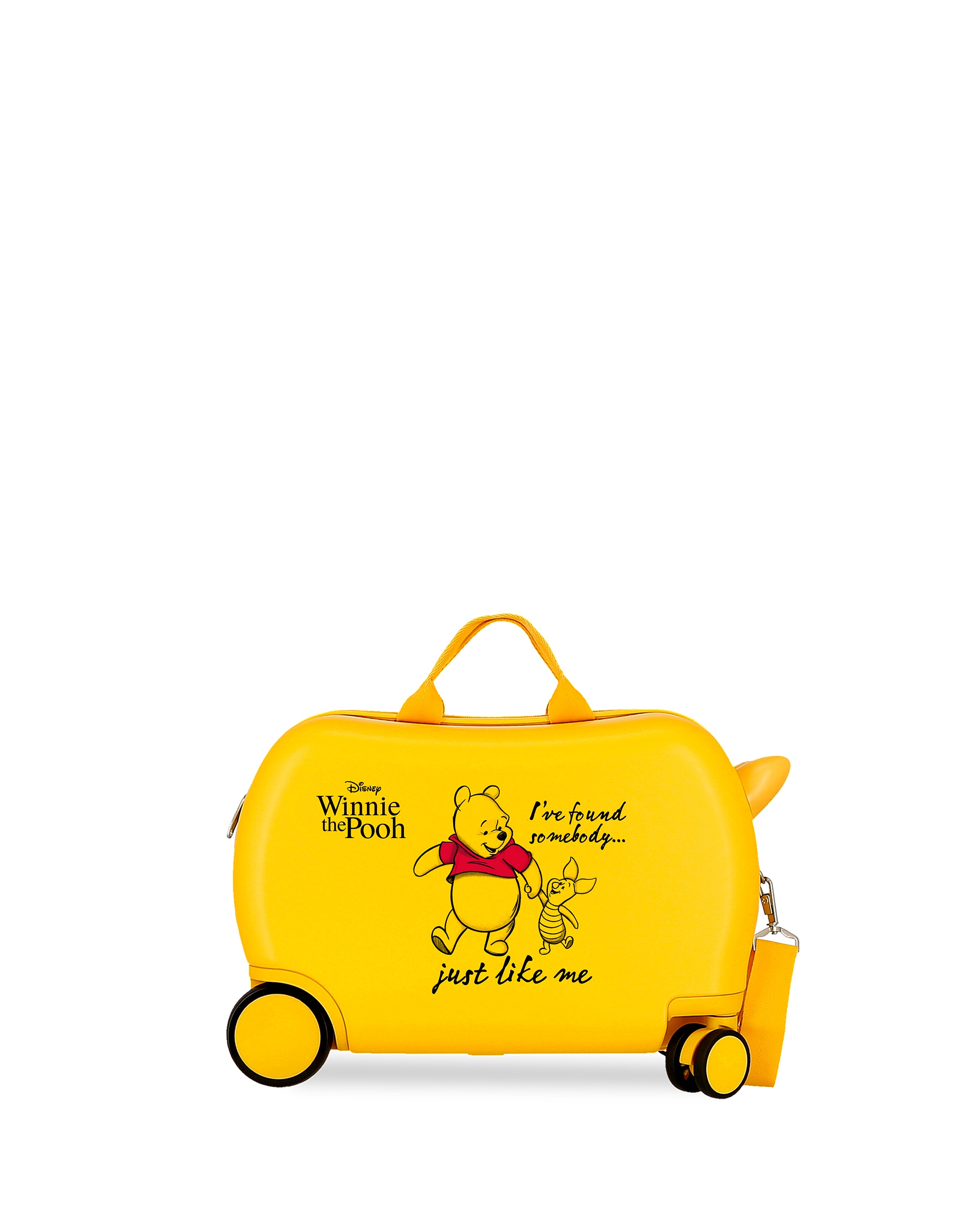 Maleta Infantil 2 Rodas Multidirecionais Whinnieh The Pooh Rígida com Capacidade de 24l Amarelo-1